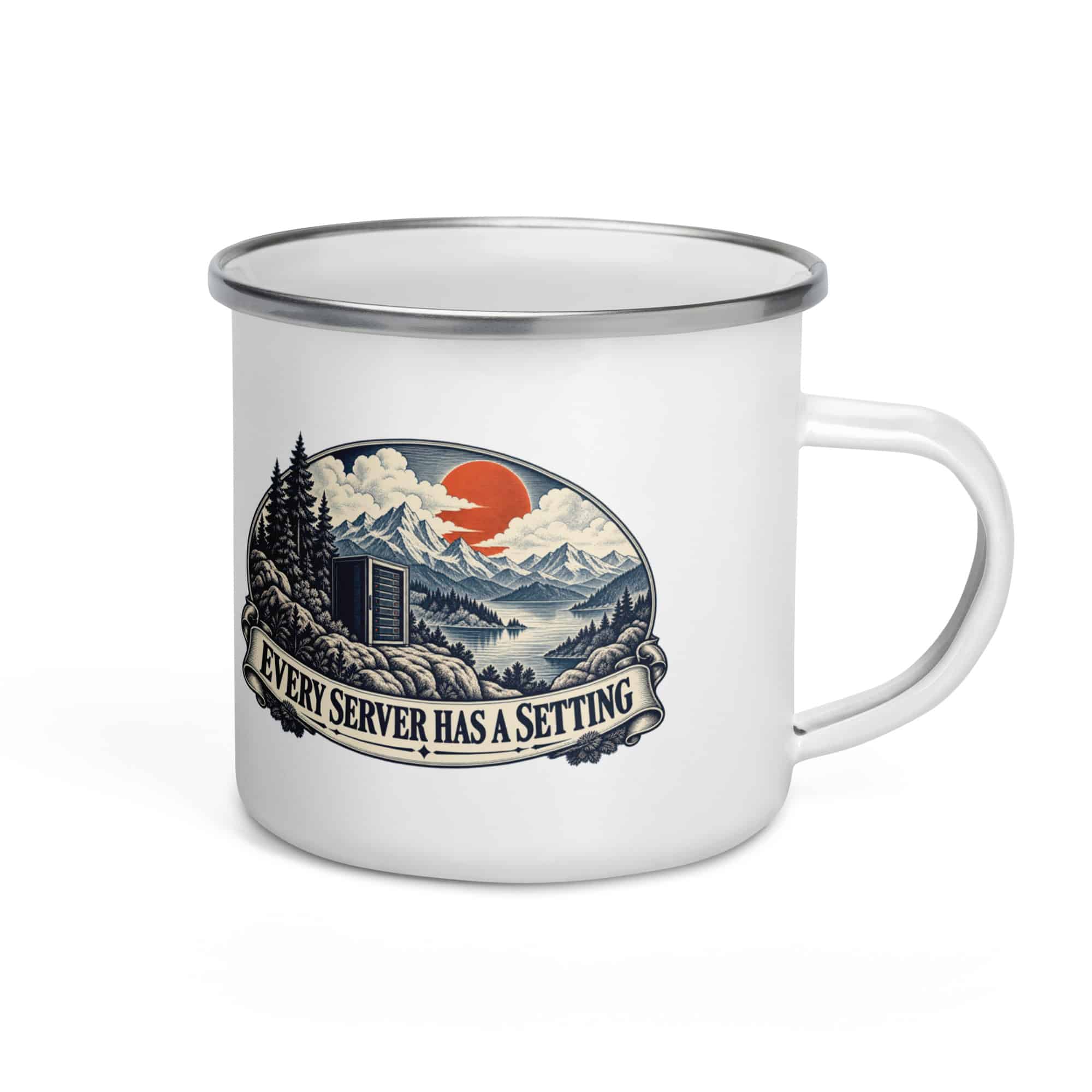 Enamel Camp Mug: Every server has a setting
