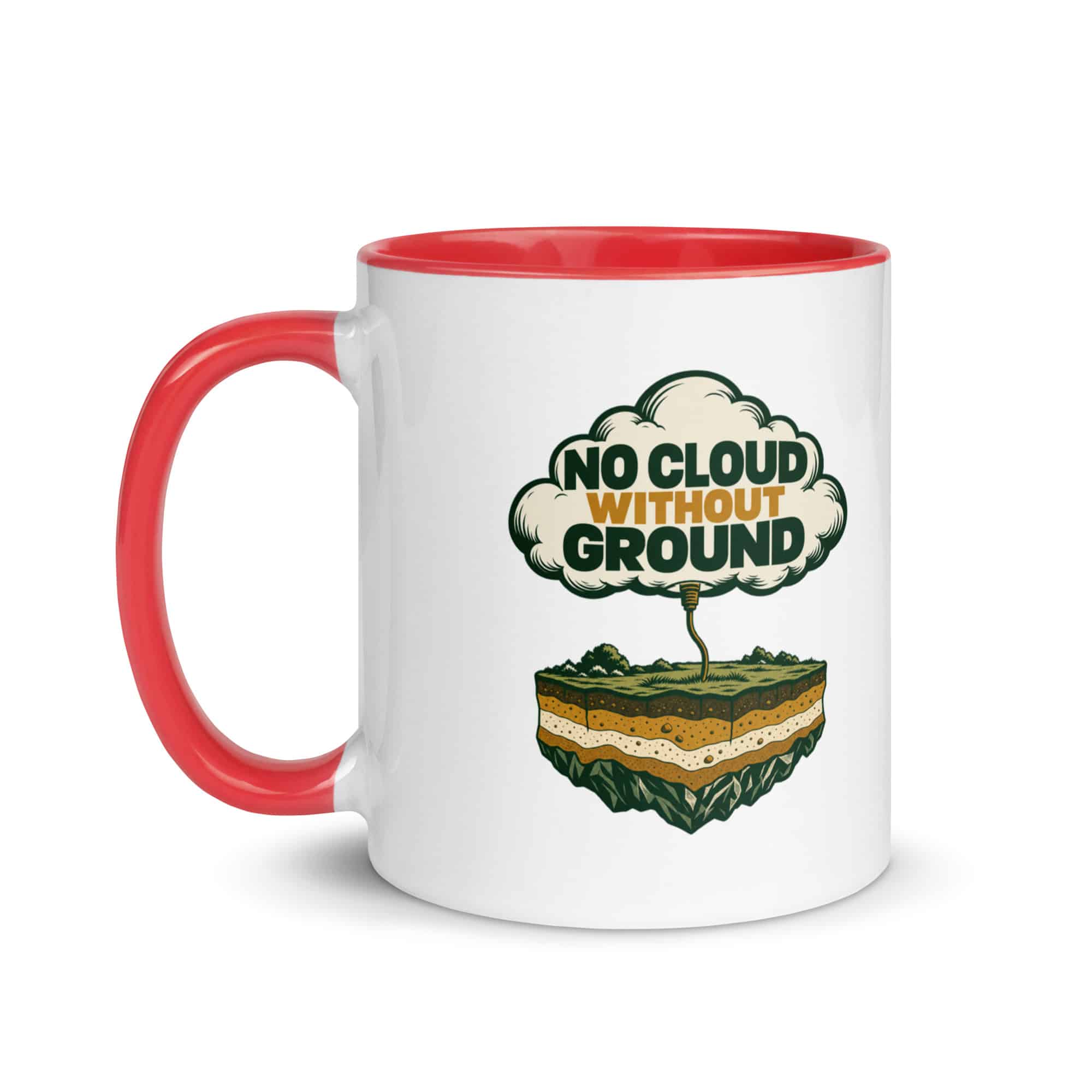 Color Inside Coffee Mug: No cloud without ground