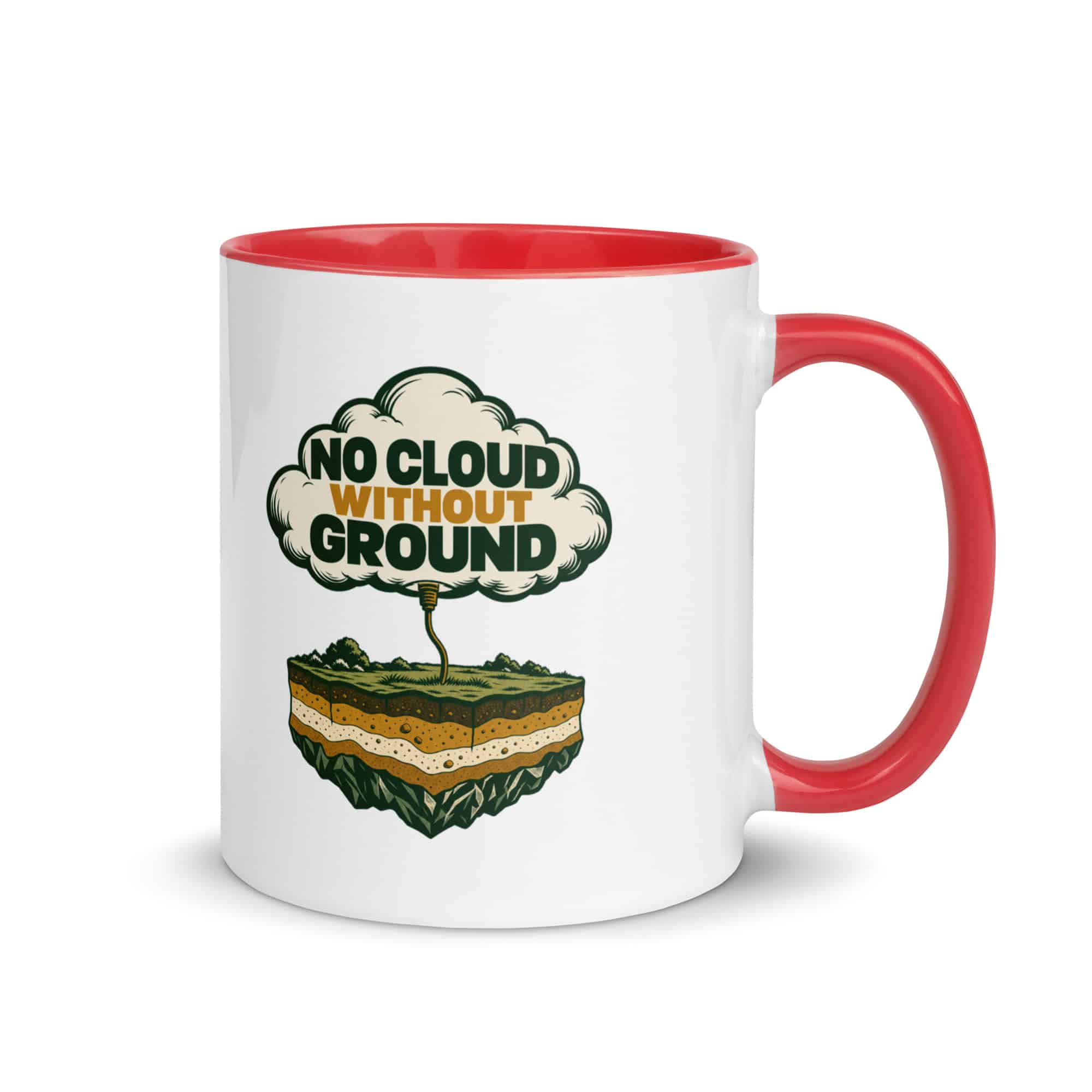 Color Inside Coffee Mug: No cloud without ground