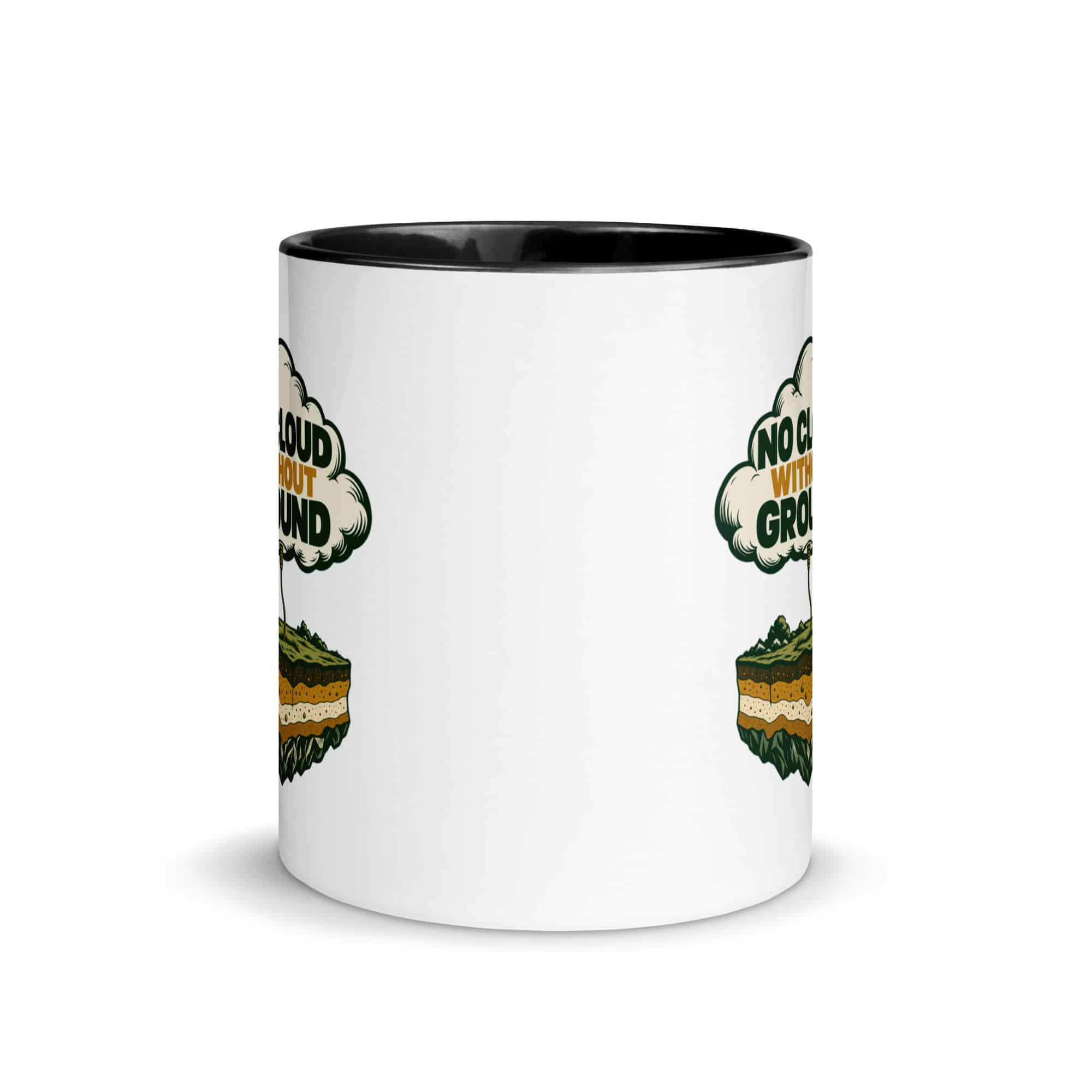 Color Inside Coffee Mug: No cloud without ground
