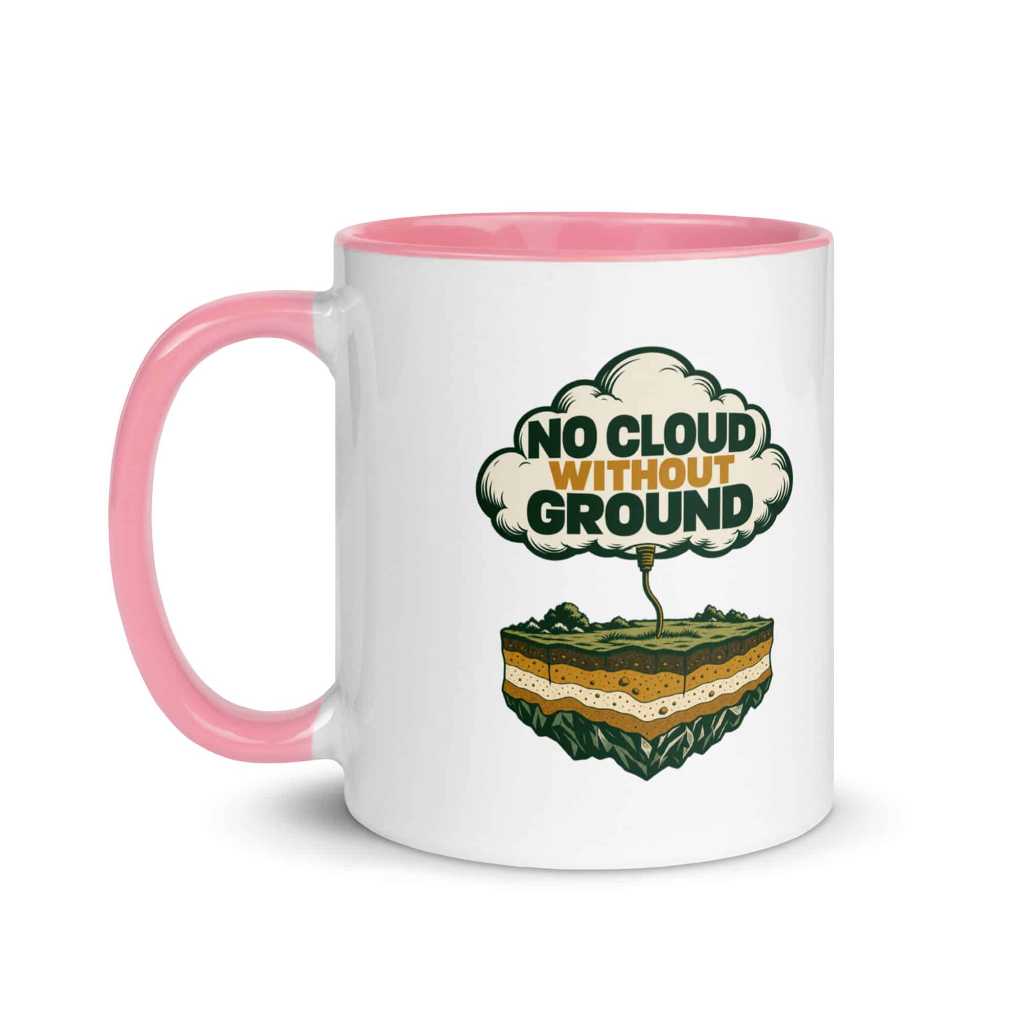 Color Inside Coffee Mug: No cloud without ground
