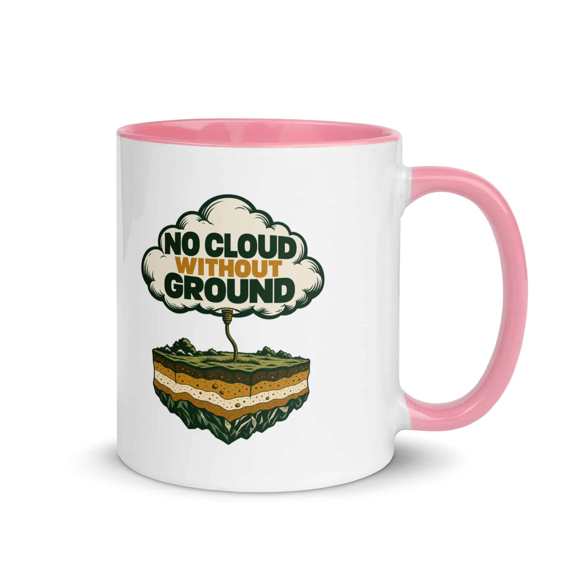 Color Inside Coffee Mug: No cloud without ground
