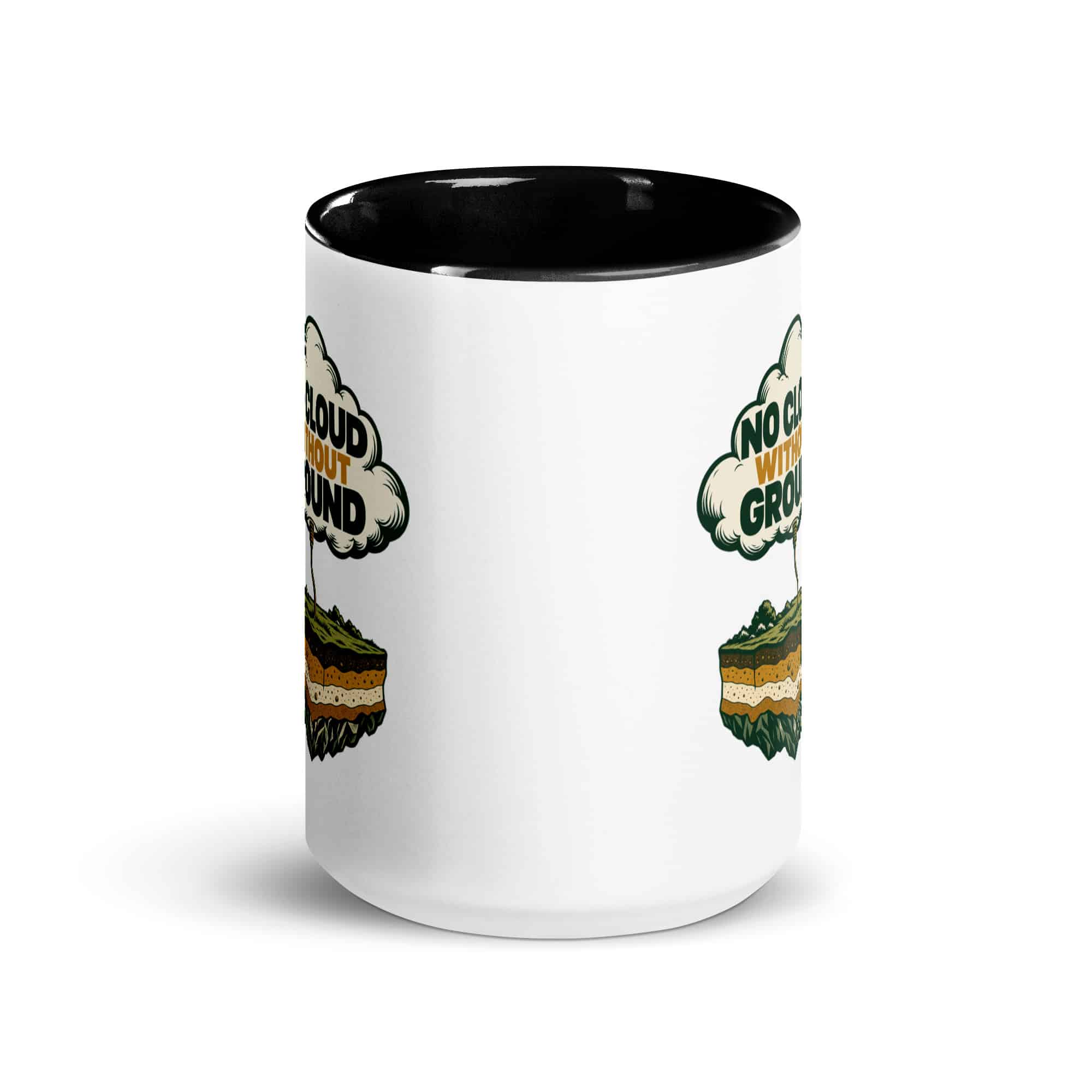 Color Inside Coffee Mug: No cloud without ground