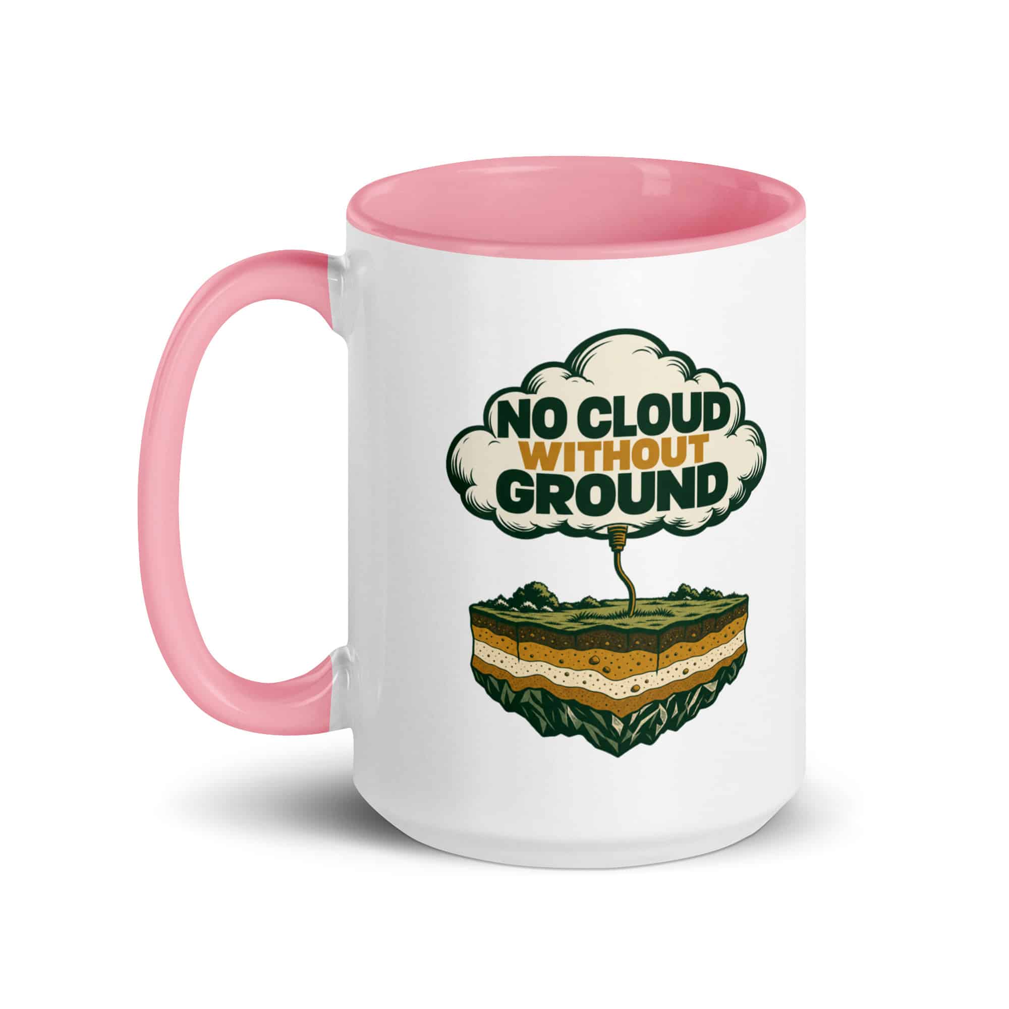 Color Inside Coffee Mug: No cloud without ground