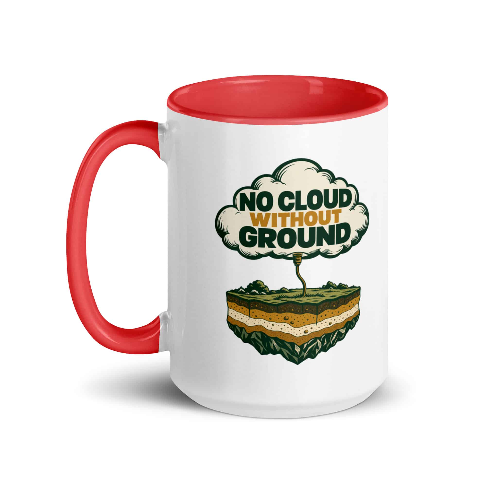 Color Inside Coffee Mug: No cloud without ground