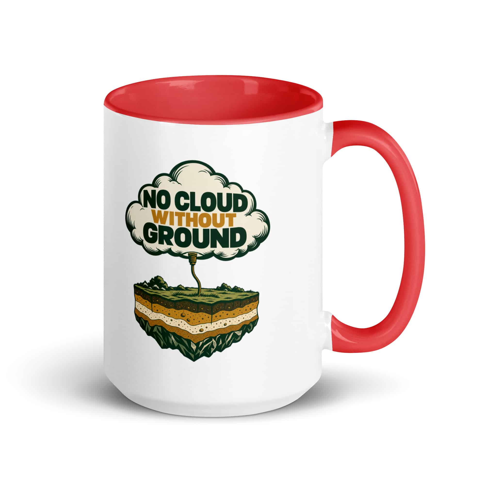 Color Inside Coffee Mug: No cloud without ground