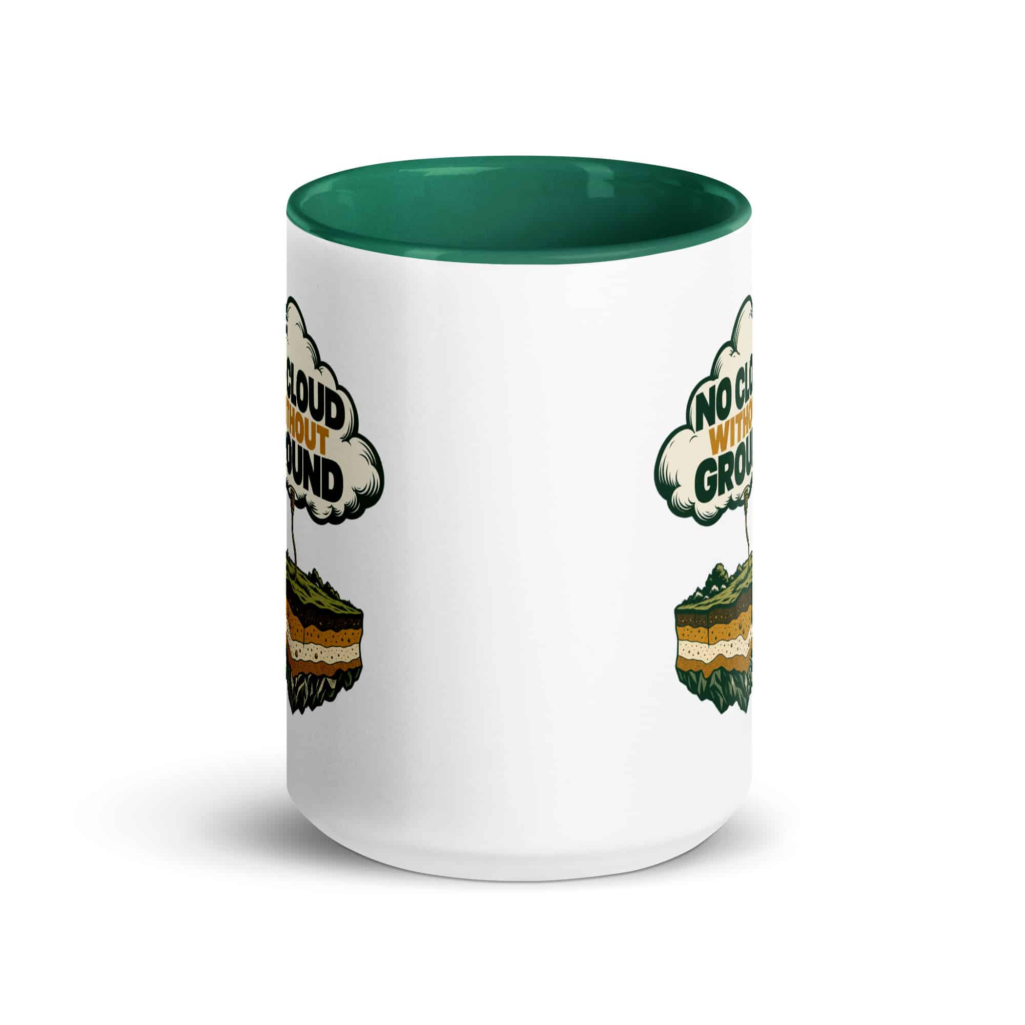 Color Inside Coffee Mug: No cloud without ground