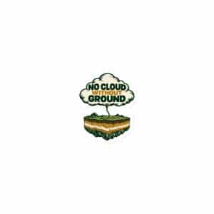 Die-Cut Magnet: No cloud without ground - 3″×3″ - Main