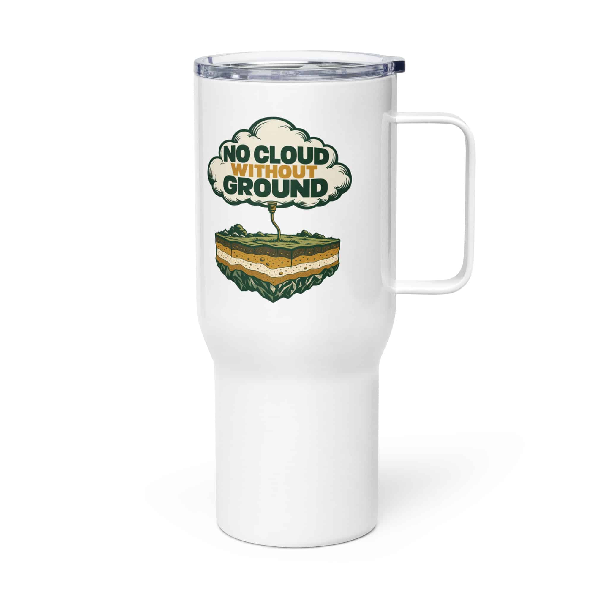 Travel Mug: No cloud without ground