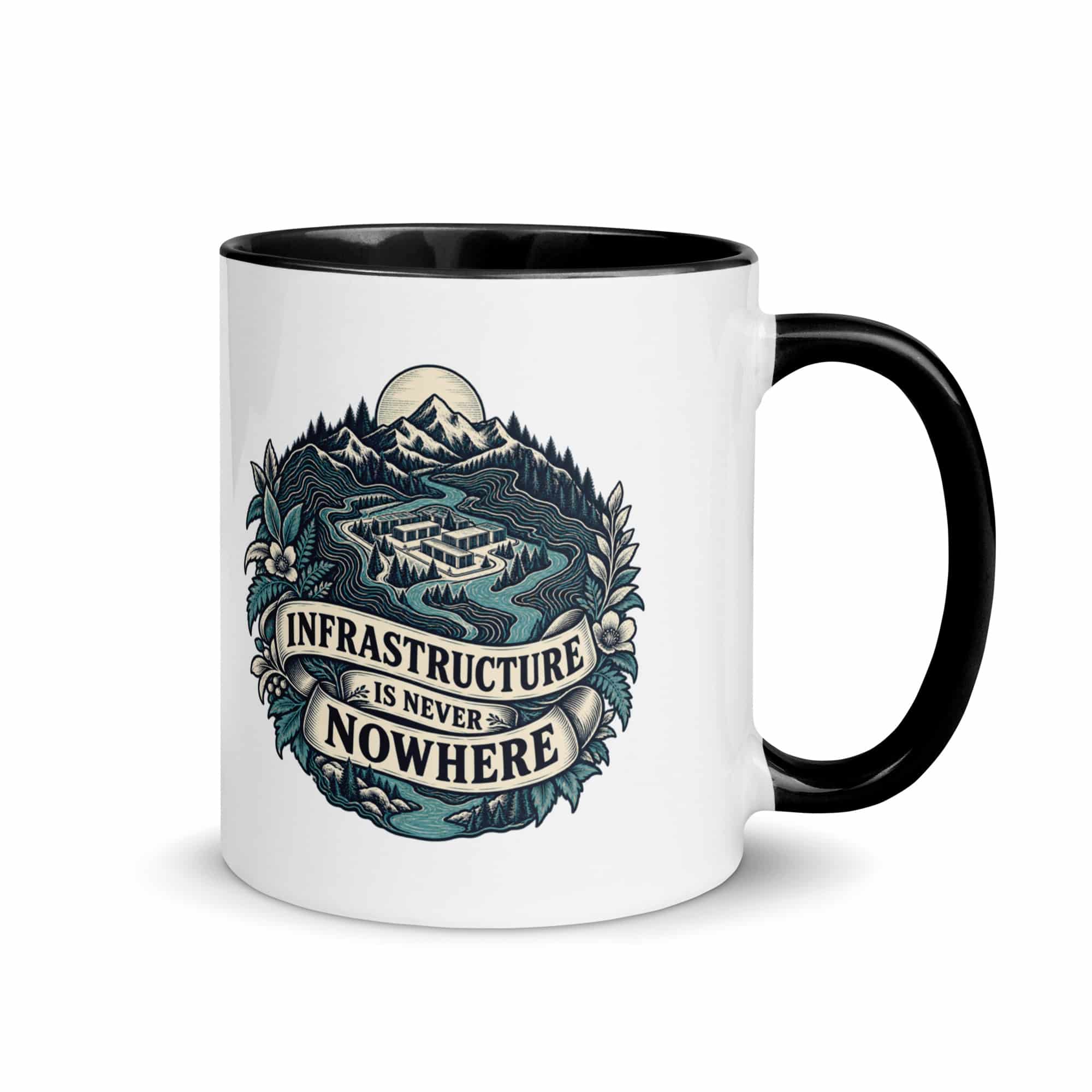 Color Inside Coffee Mug: Infrastructure is never nowhere