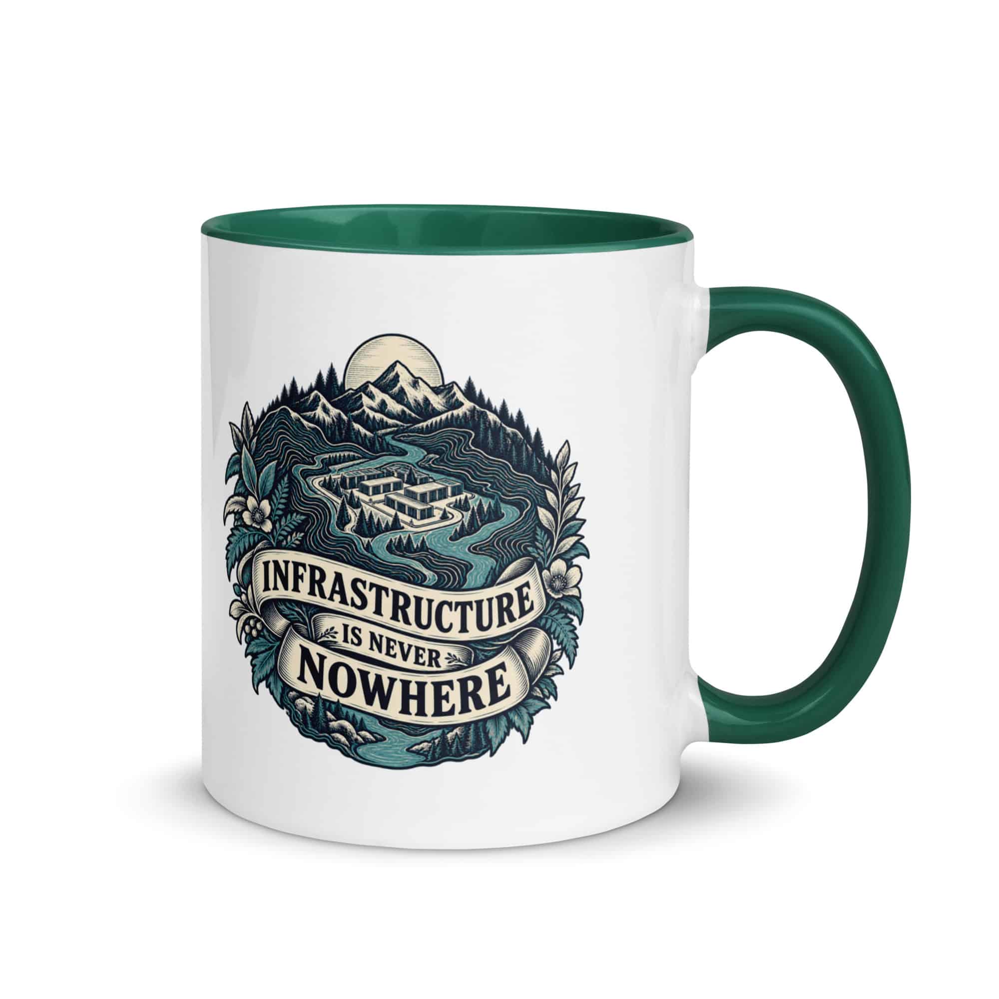 Color Inside Coffee Mug: Infrastructure is never nowhere