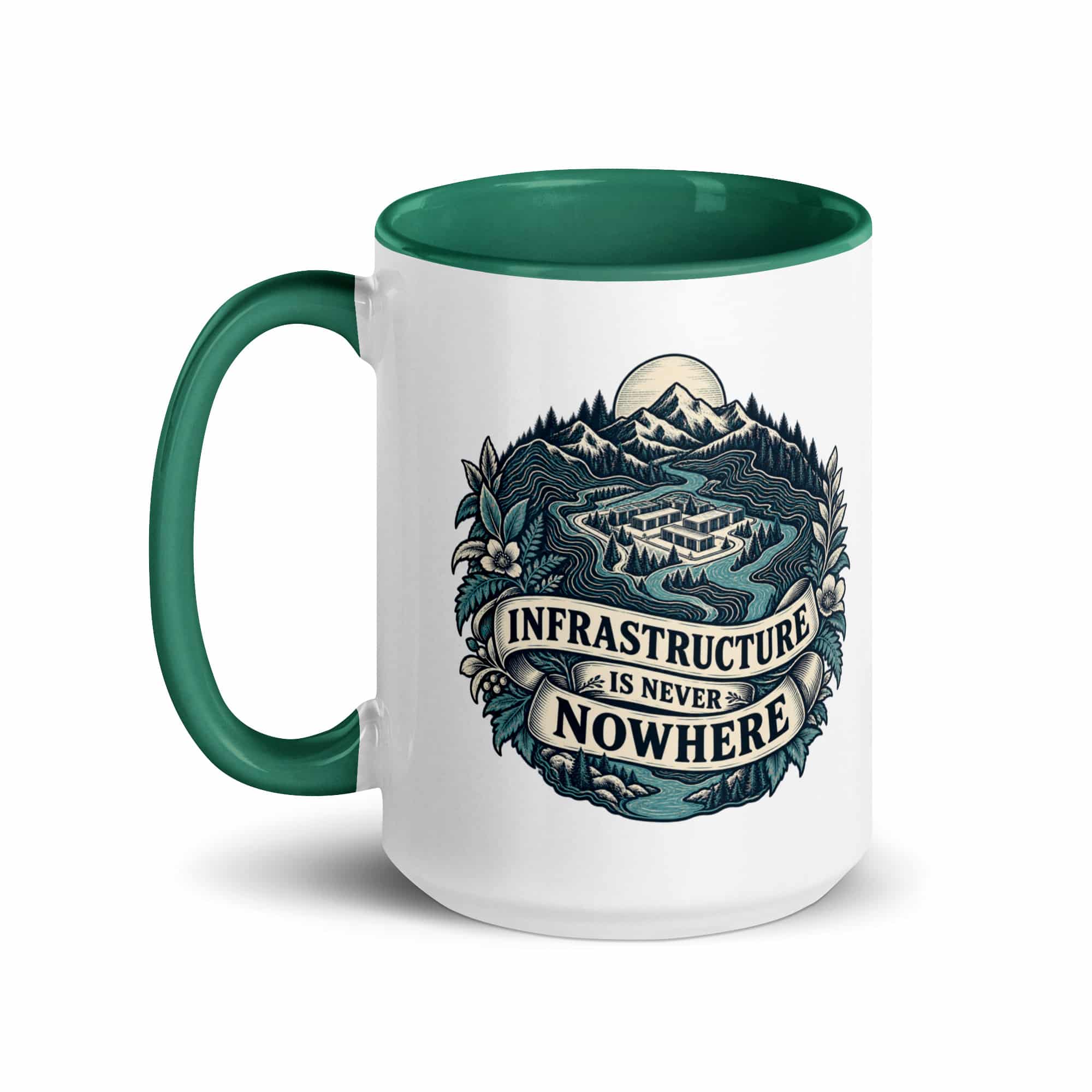 Color Inside Coffee Mug: Infrastructure is never nowhere
