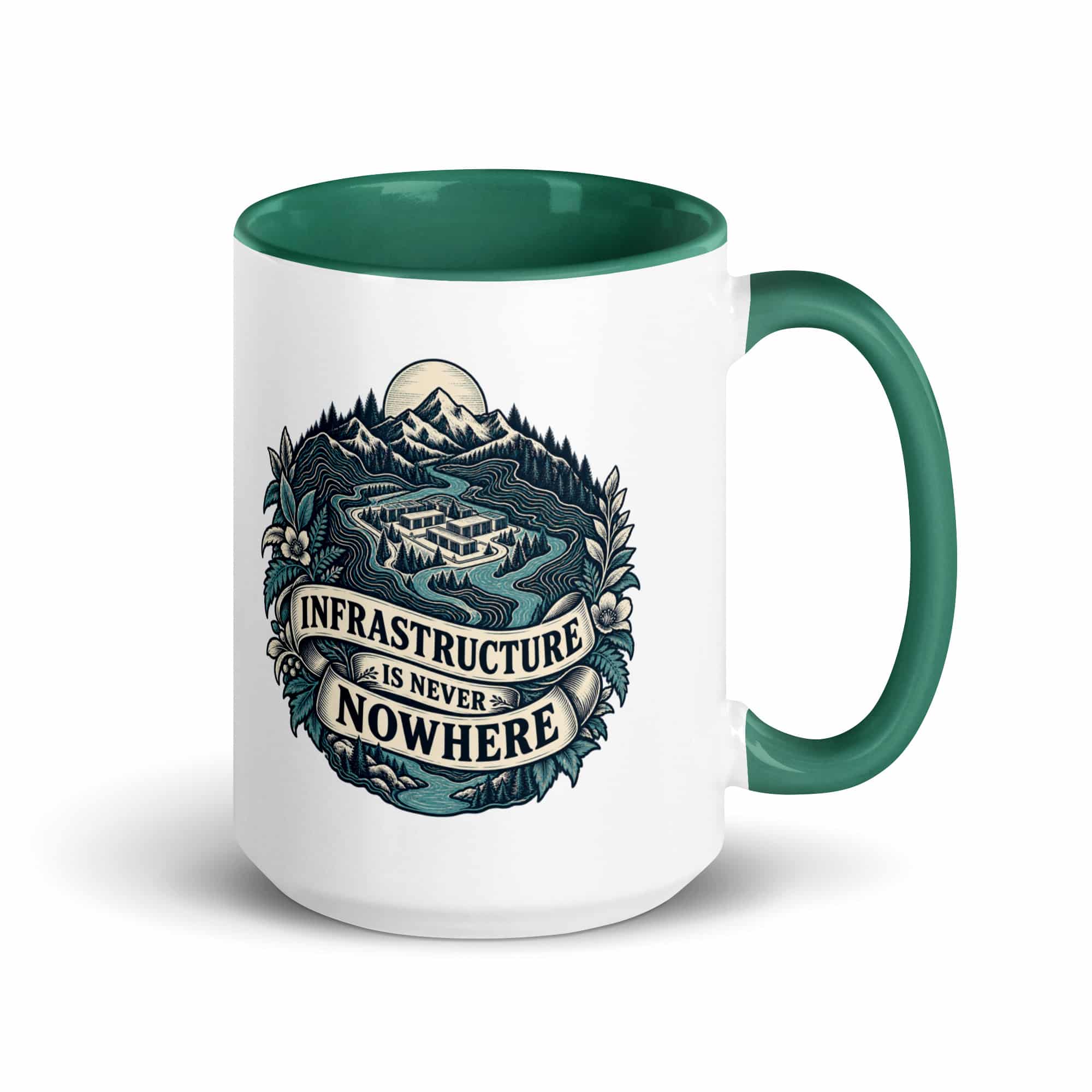Color Inside Coffee Mug: Infrastructure is never nowhere