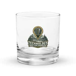 Rocks Glass: Technology has an address - 10.5 oz - Main