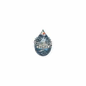 Die-Cut Magnet: Water is more than a utility - 3″×3″ - Main