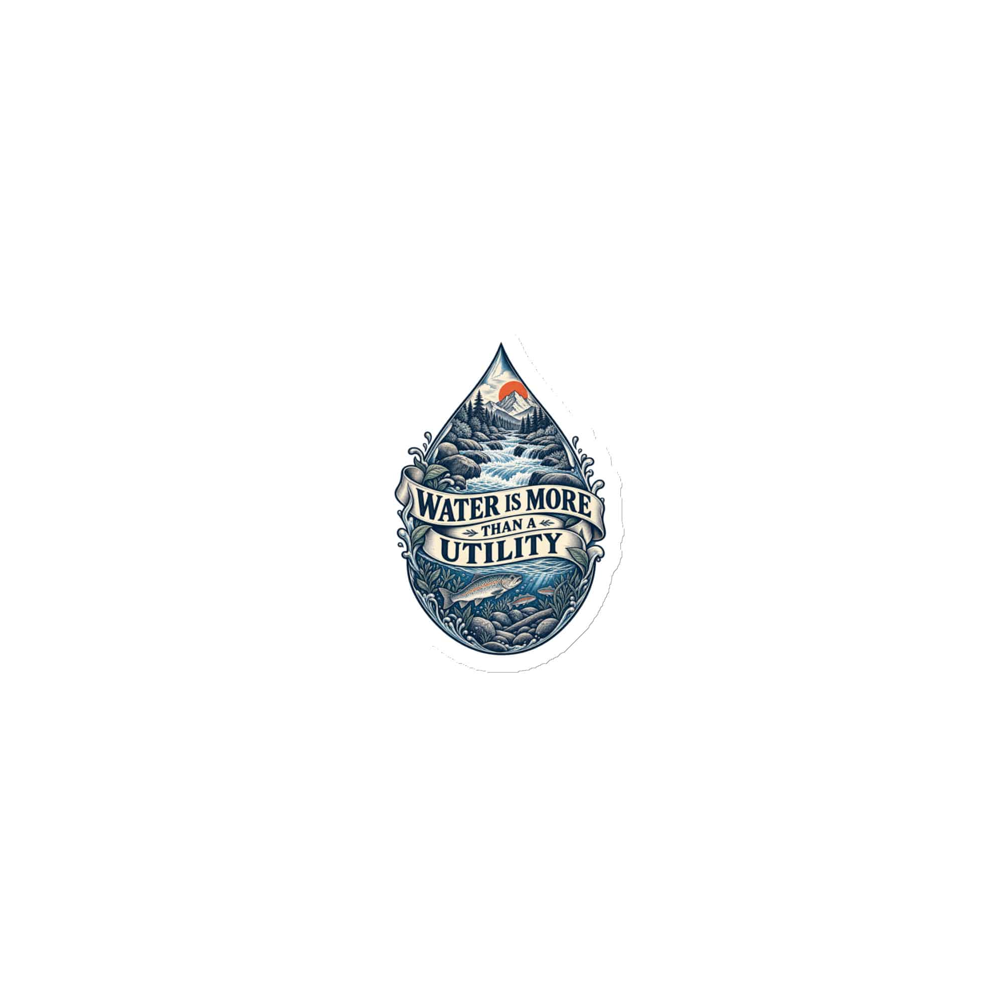 Die-Cut Magnet: Water is more than a utility