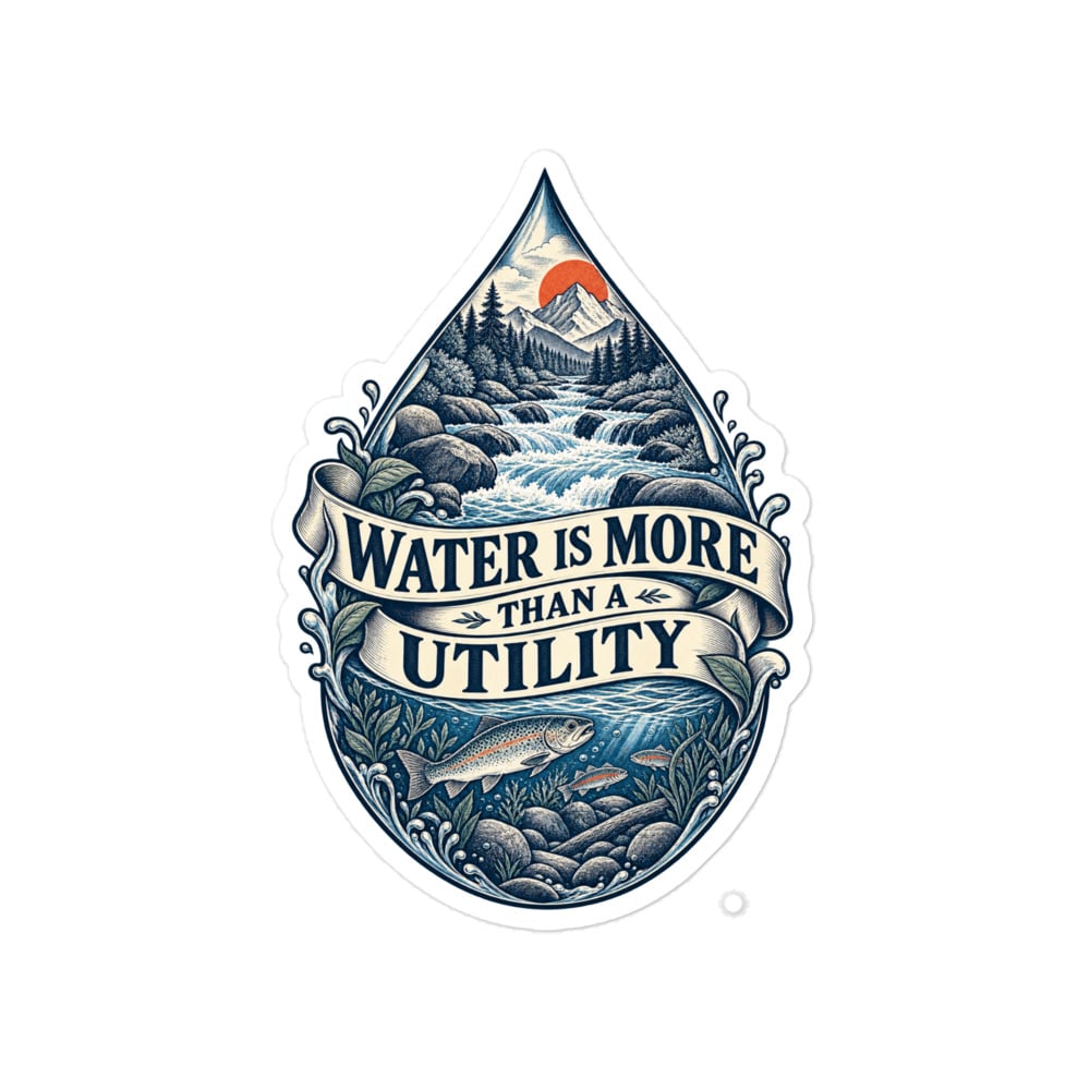 Vinyl Sticker: Water is more than a utility