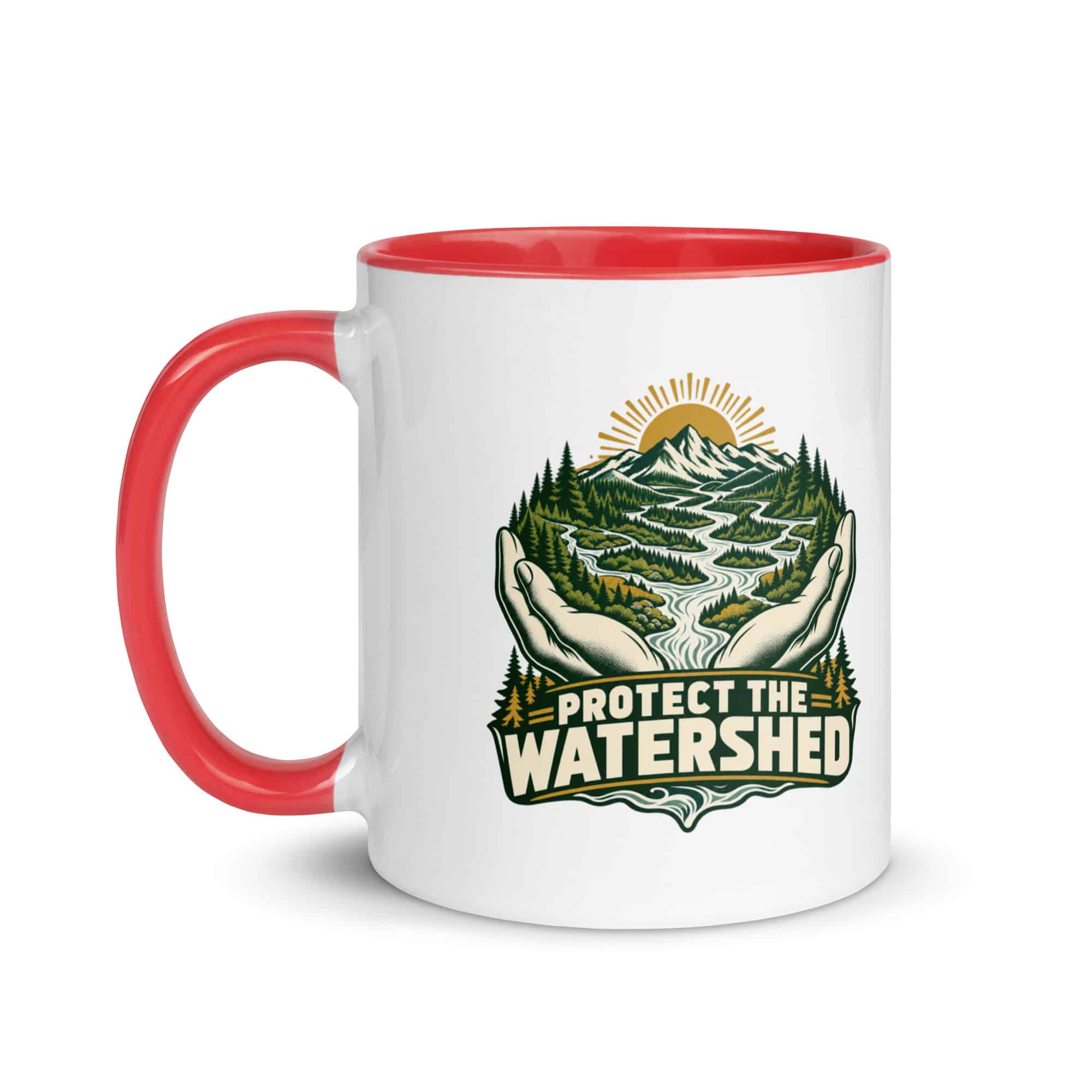 Color Inside Coffee Mug: Protect the watershed