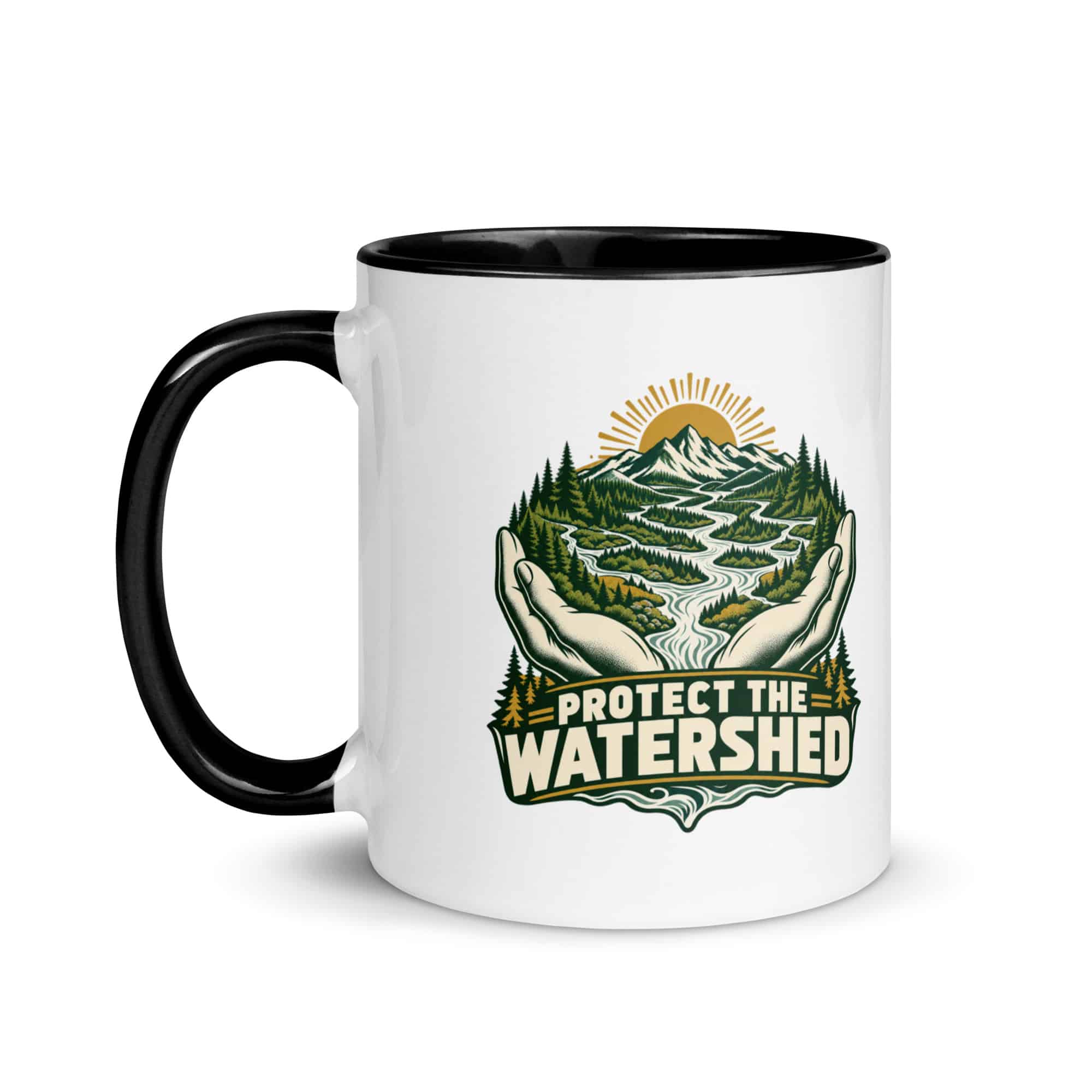 Color Inside Coffee Mug: Protect the watershed