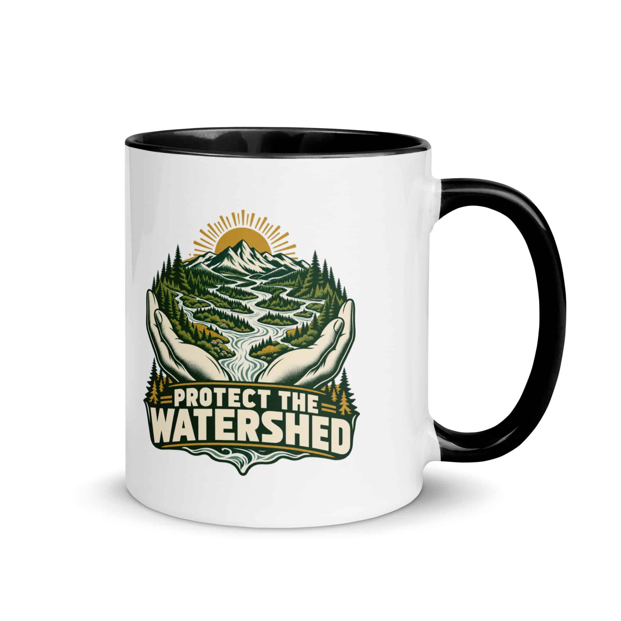 Color Inside Coffee Mug: Protect the watershed