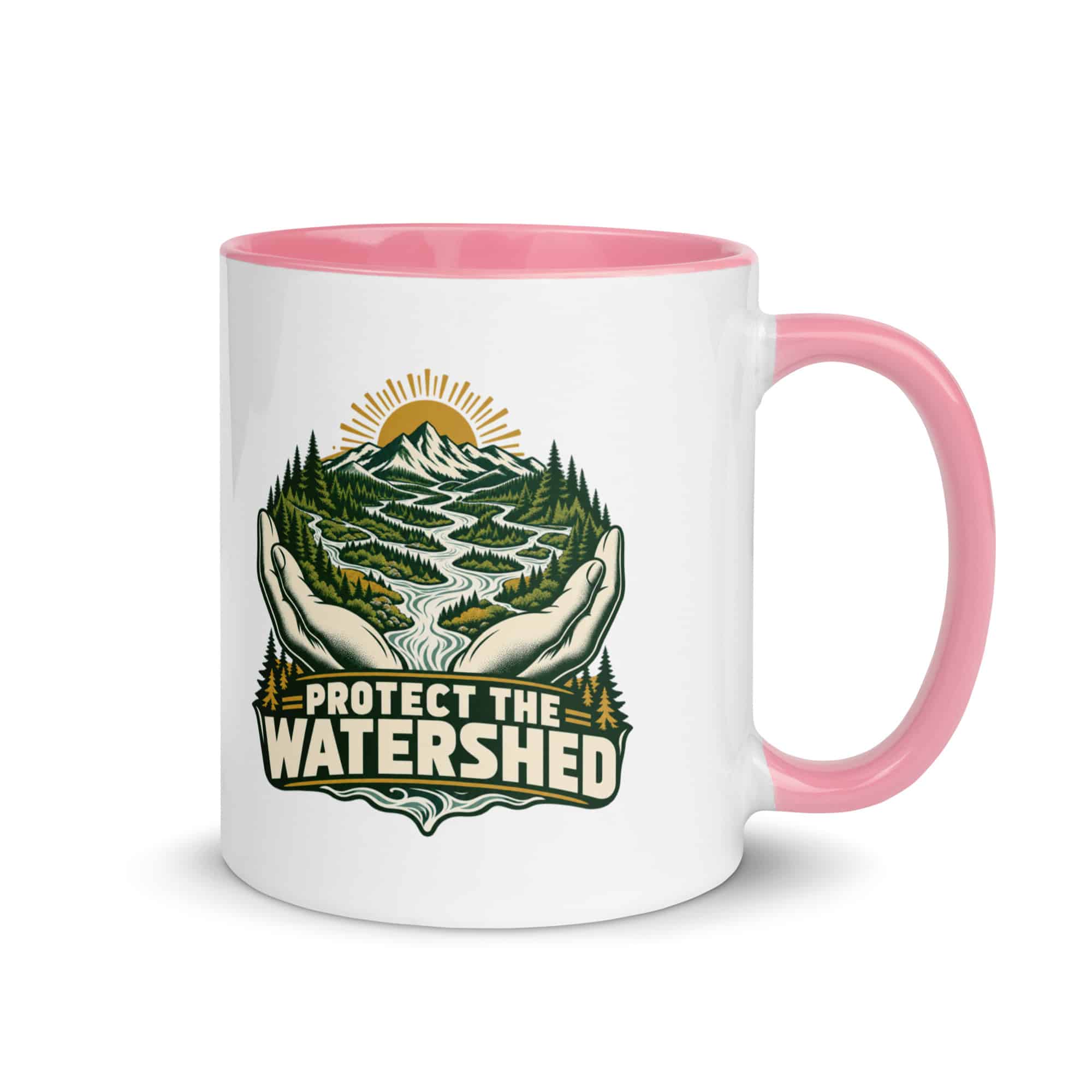 Color Inside Coffee Mug: Protect the watershed