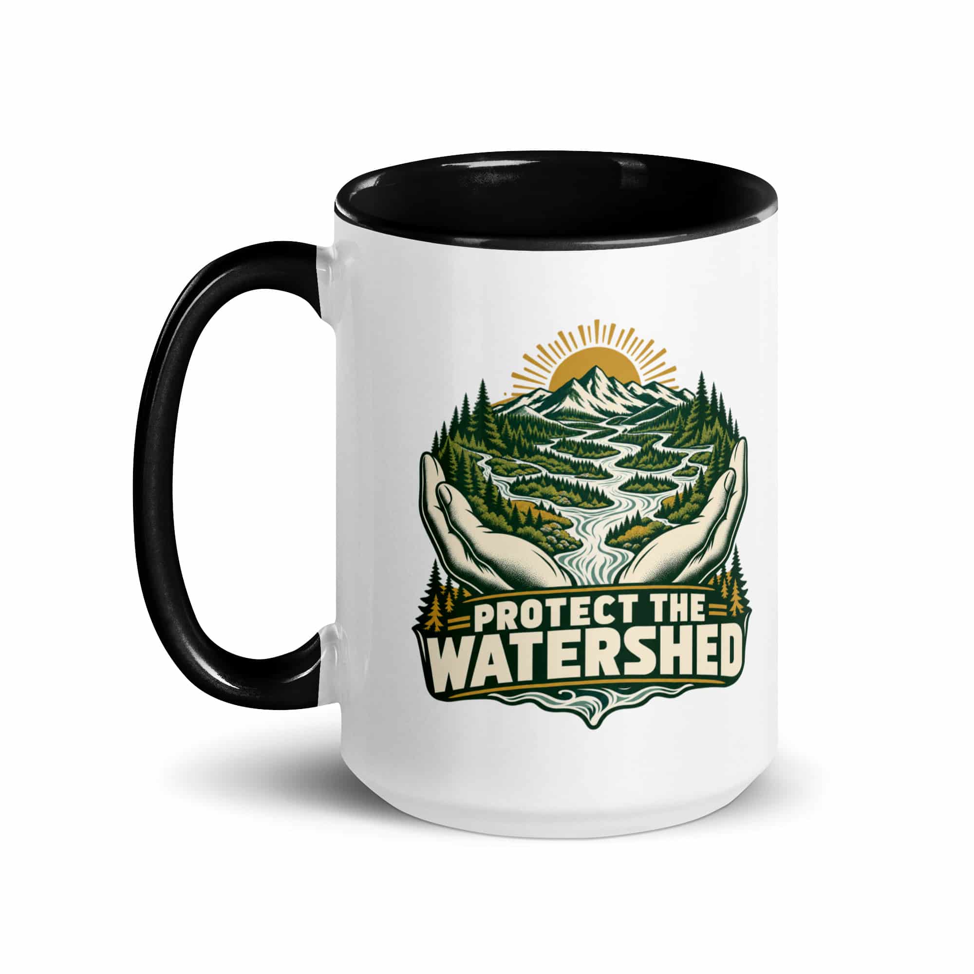 Color Inside Coffee Mug: Protect the watershed