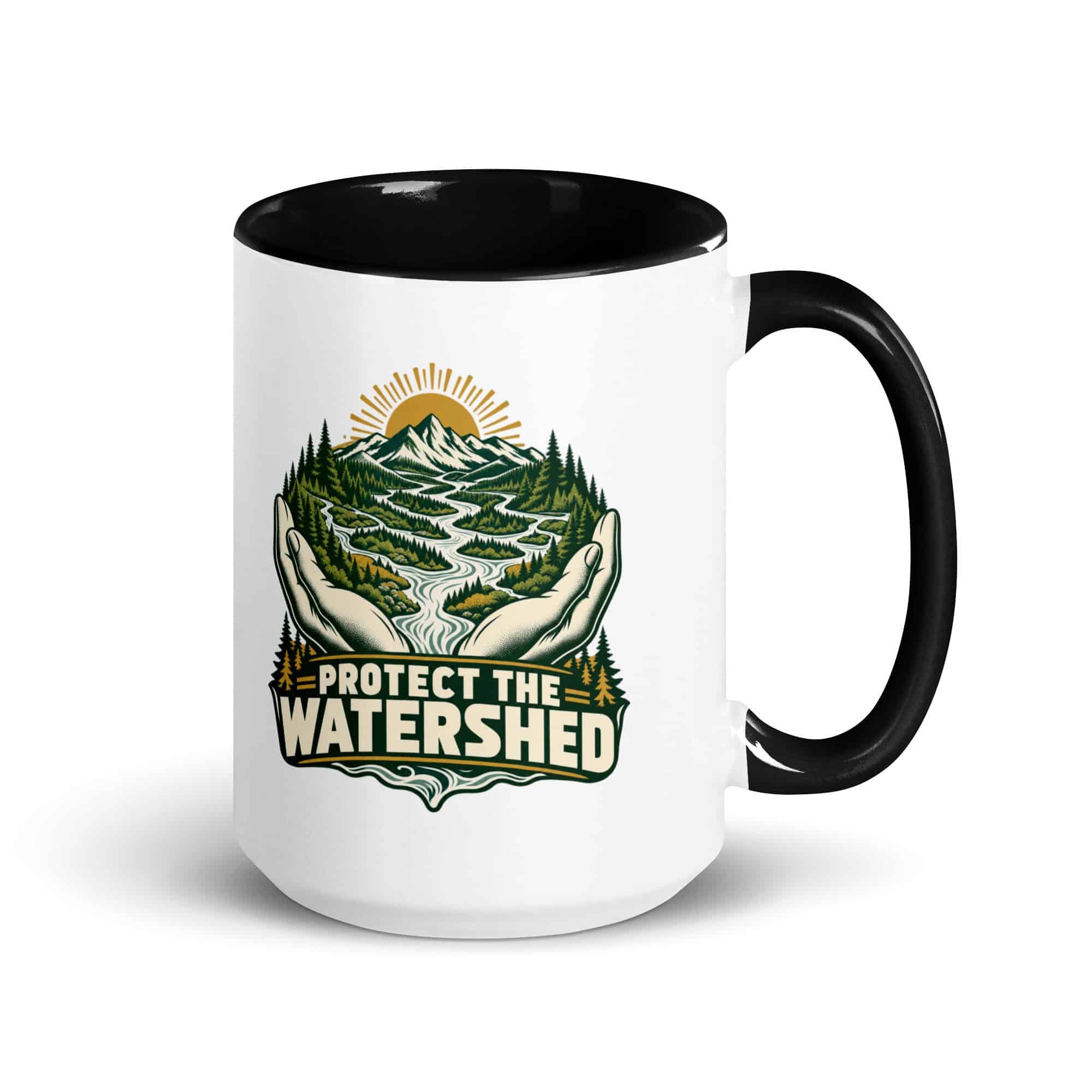 Color Inside Coffee Mug: Protect the watershed