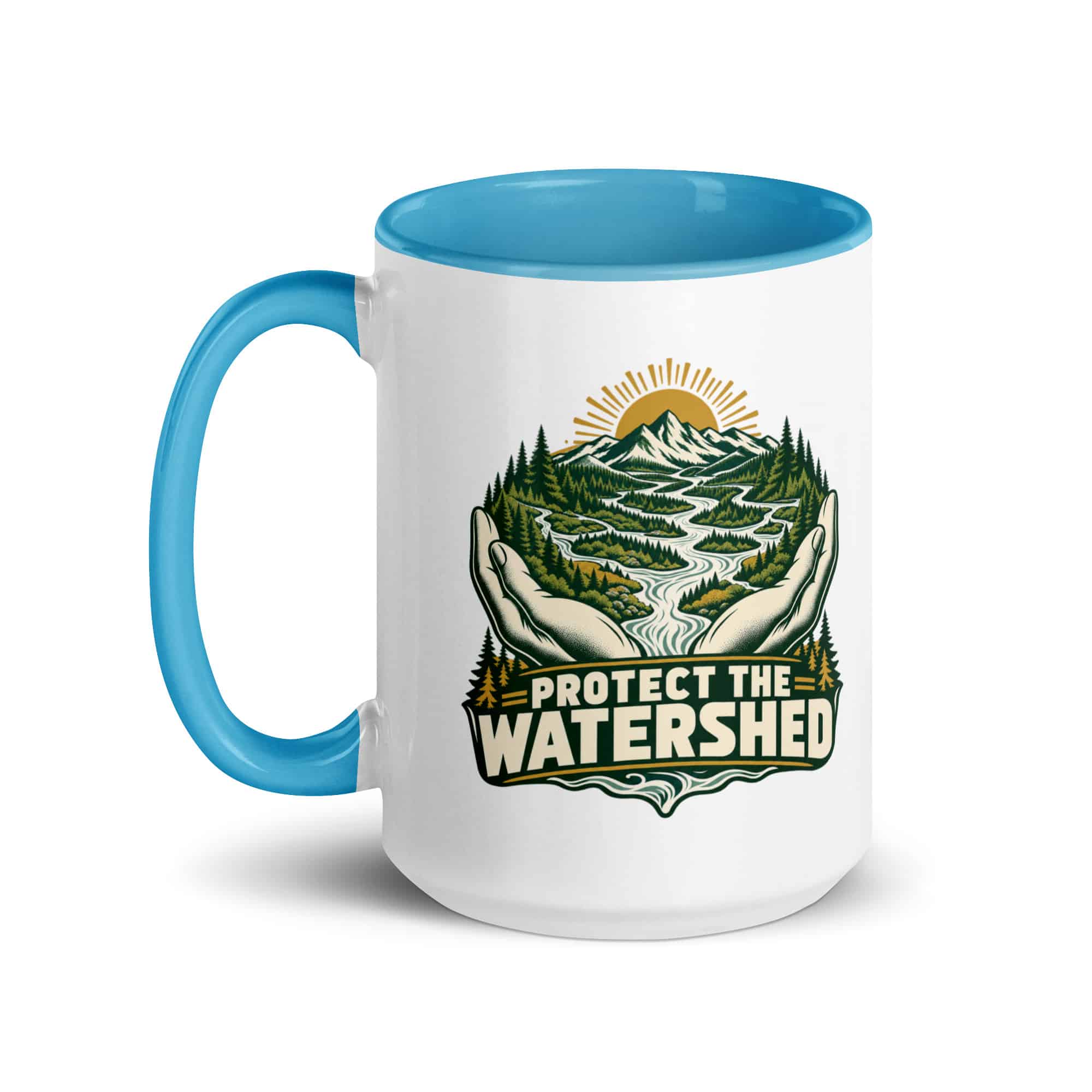 Color Inside Coffee Mug: Protect the watershed