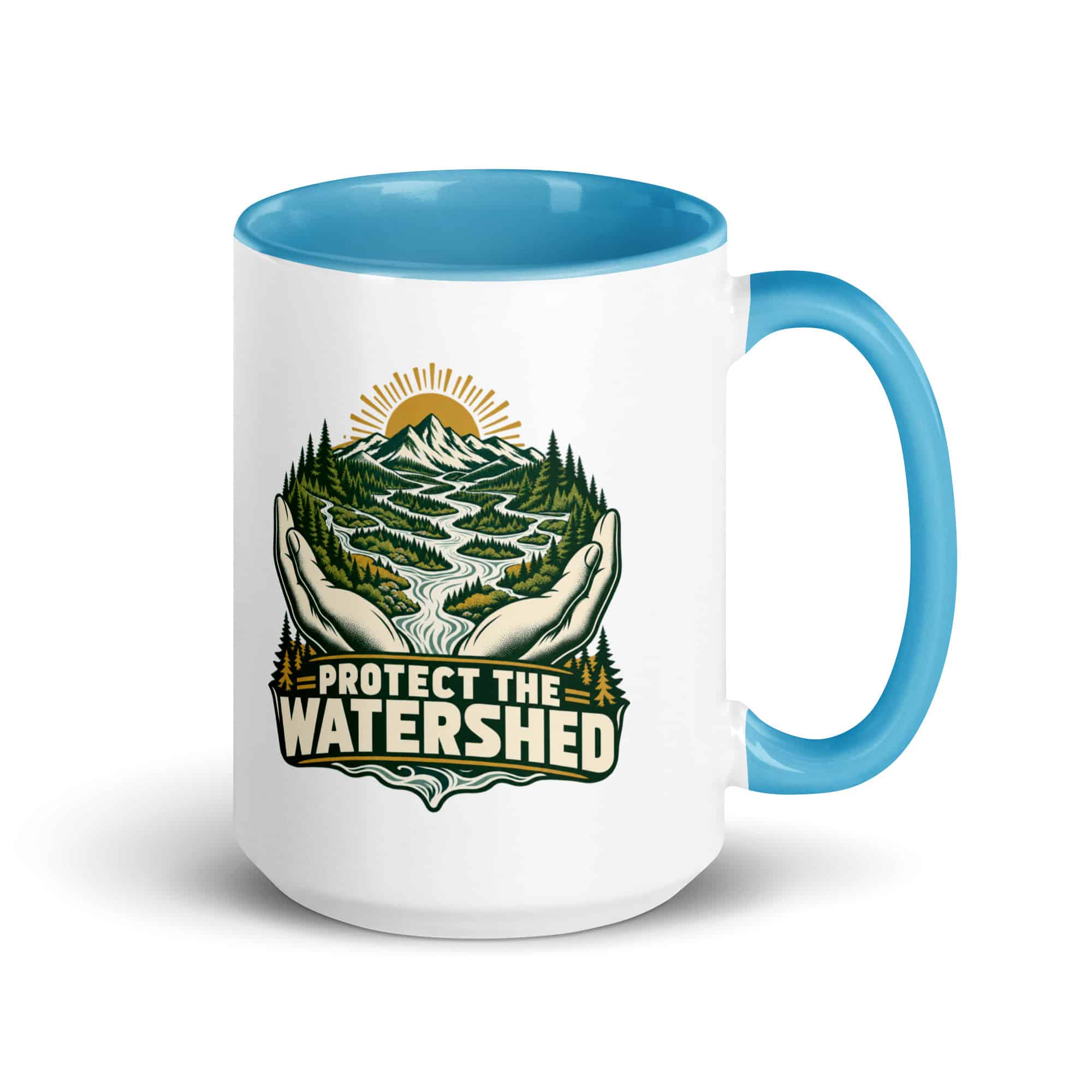 Color Inside Coffee Mug: Protect the watershed