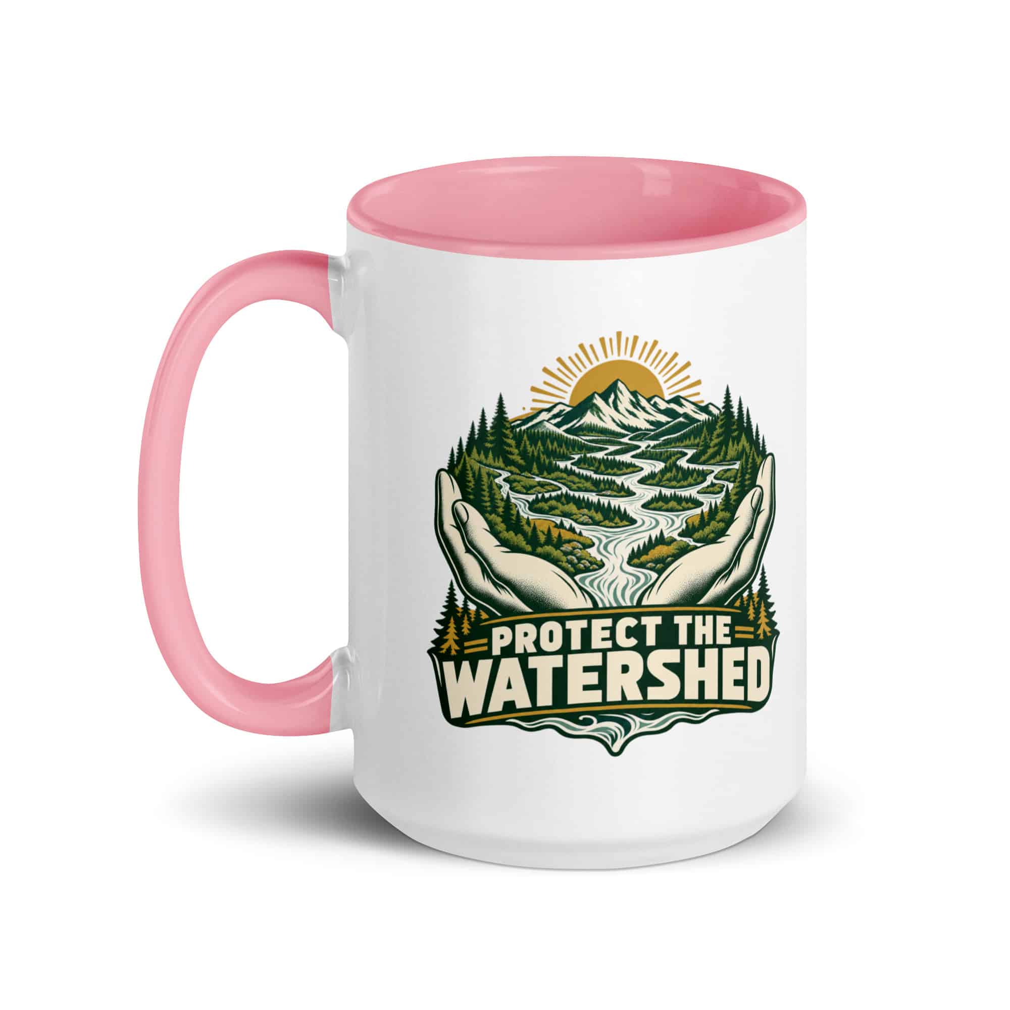 Color Inside Coffee Mug: Protect the watershed