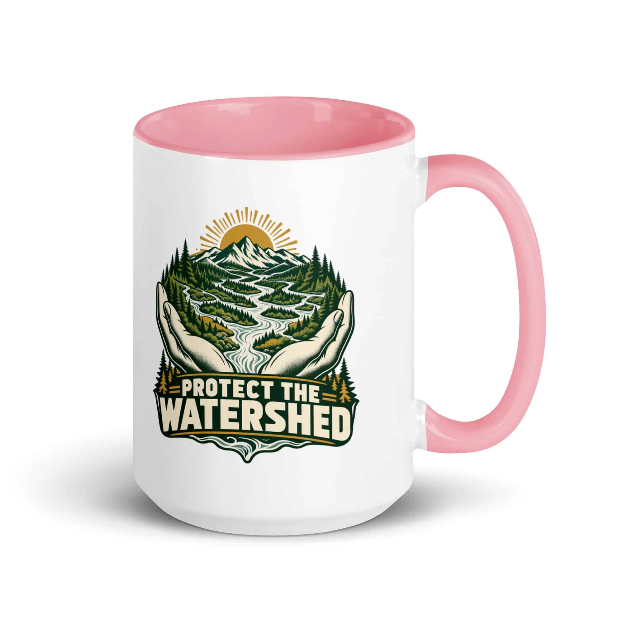 Color Inside Coffee Mug: Protect the watershed
