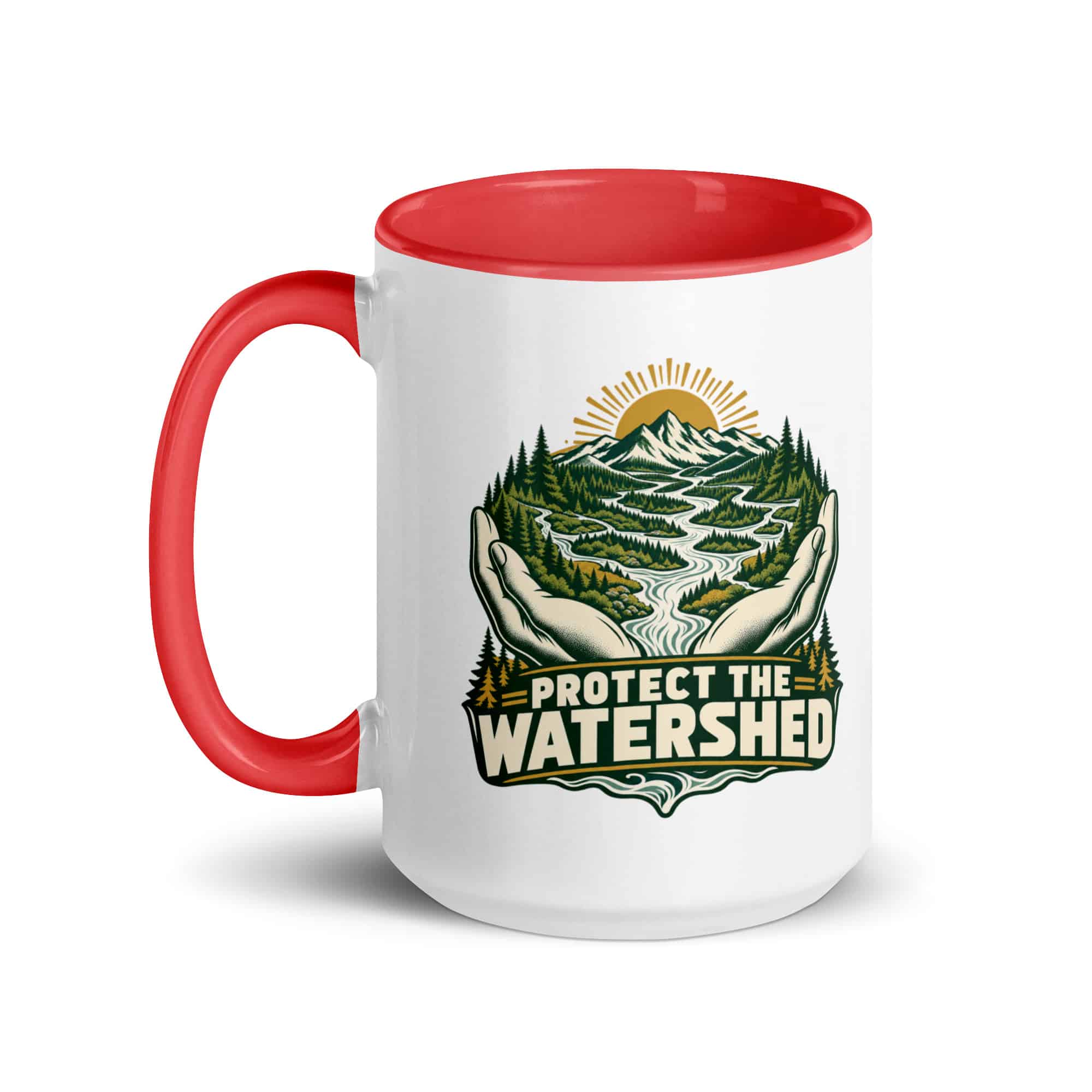 Color Inside Coffee Mug: Protect the watershed