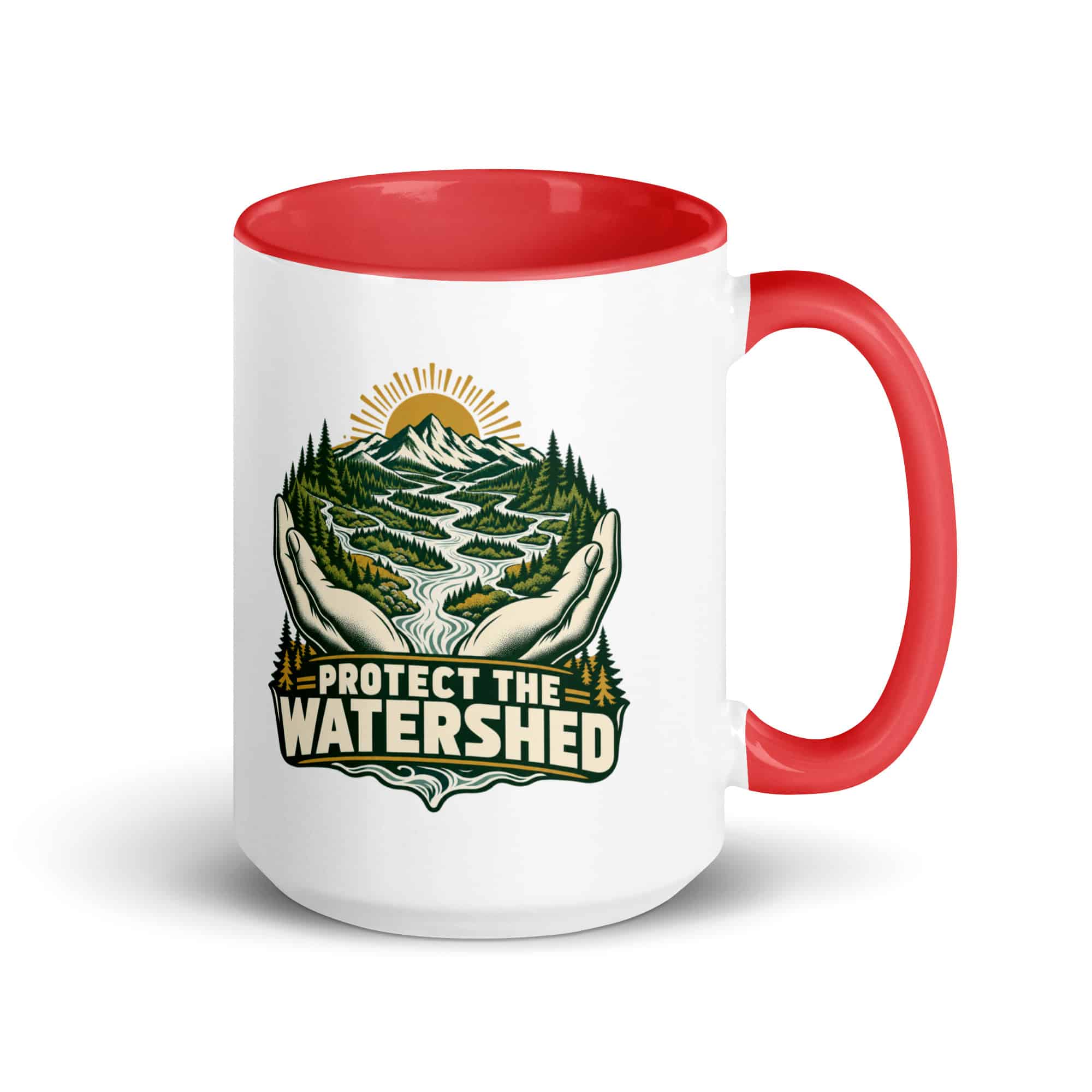 Color Inside Coffee Mug: Protect the watershed