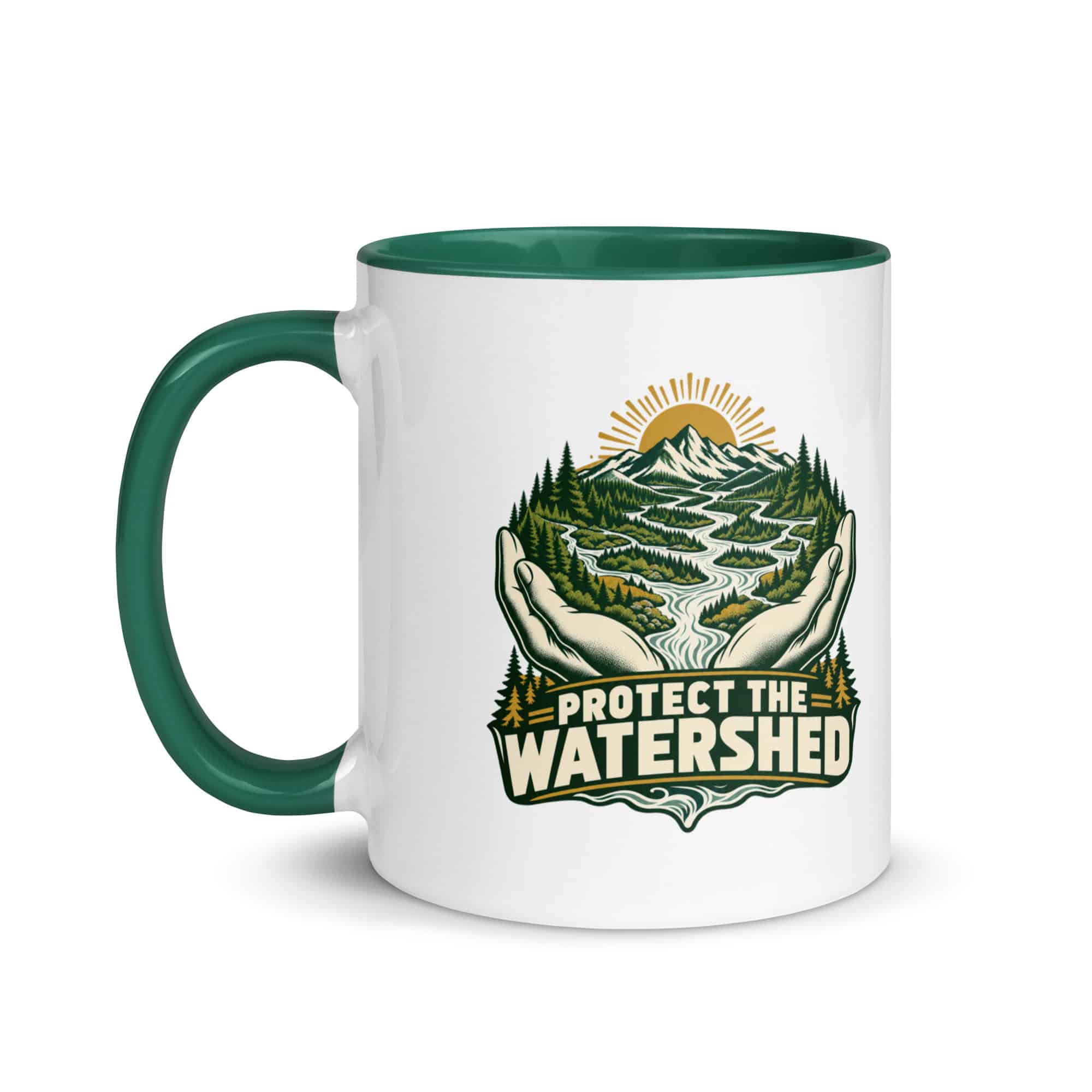 Color Inside Coffee Mug: Protect the watershed