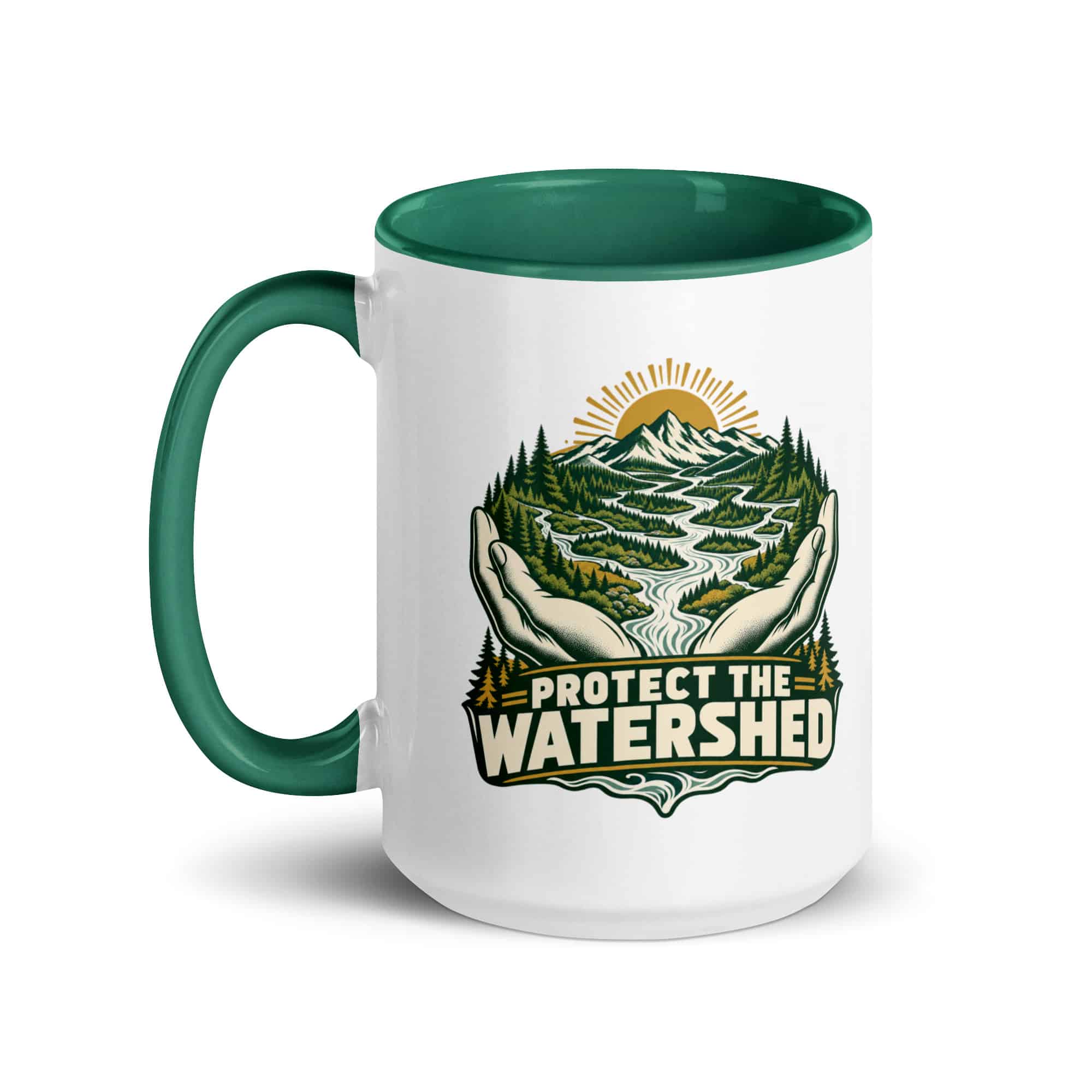 Color Inside Coffee Mug: Protect the watershed