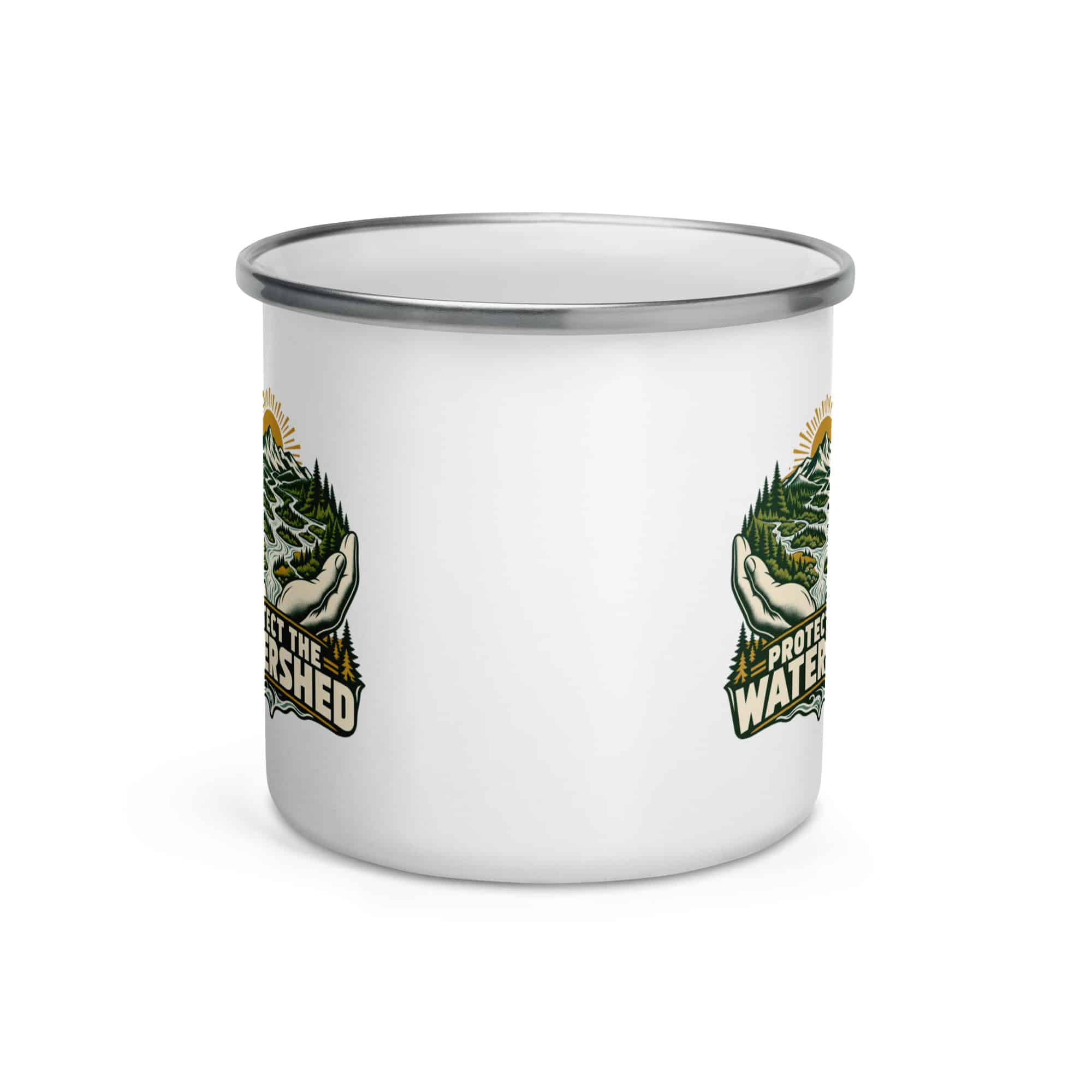 Enamel Camp Mug: Protect the watershed