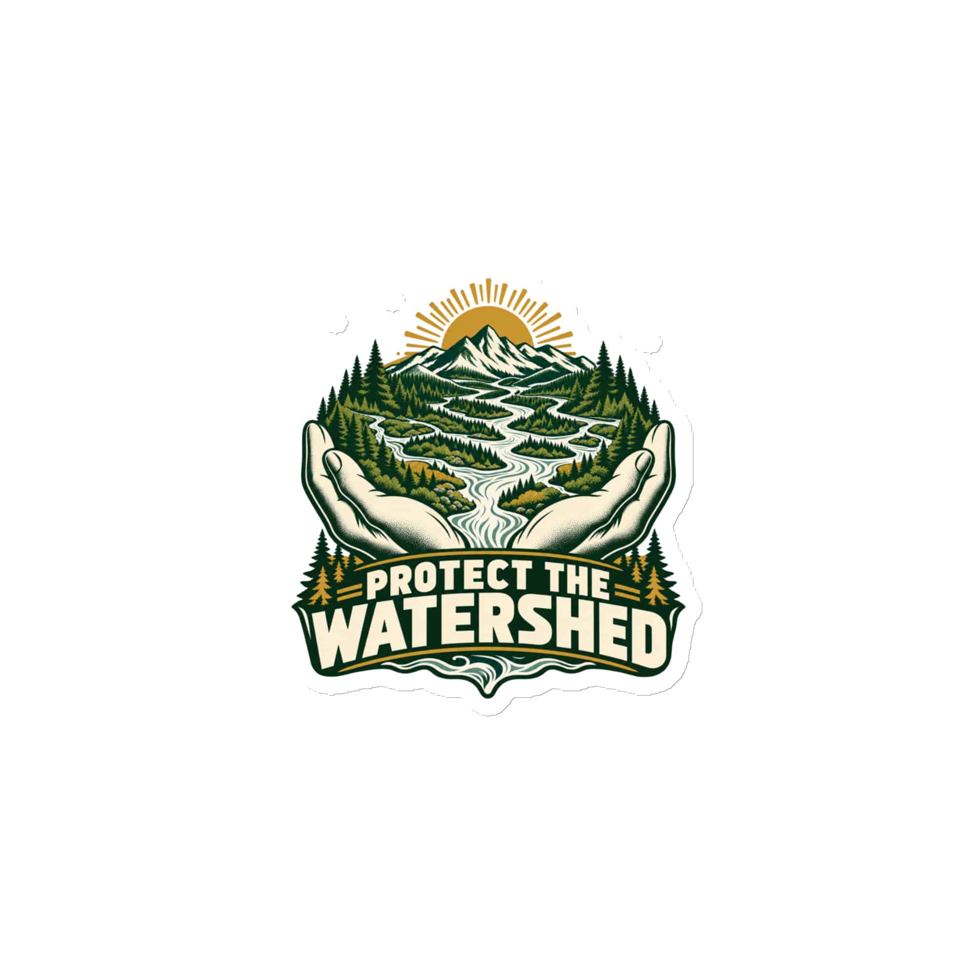 Die-Cut Magnet: Protect the watershed
