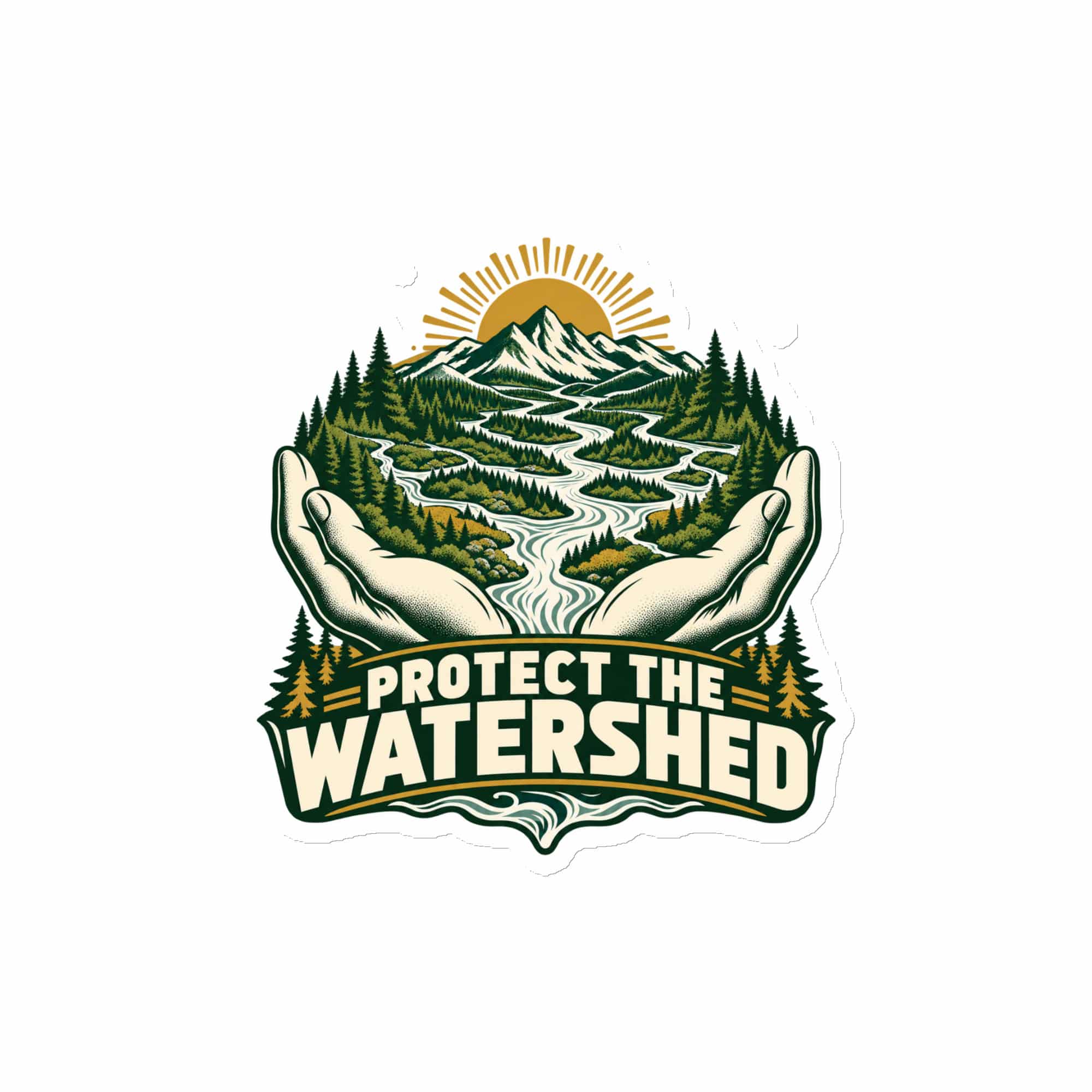 Die-Cut Magnet: Protect the watershed