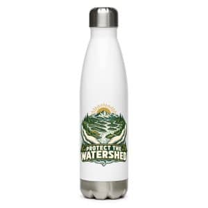 Stainless Steel Water Bottle: Protect the watershed - 17 oz - Main