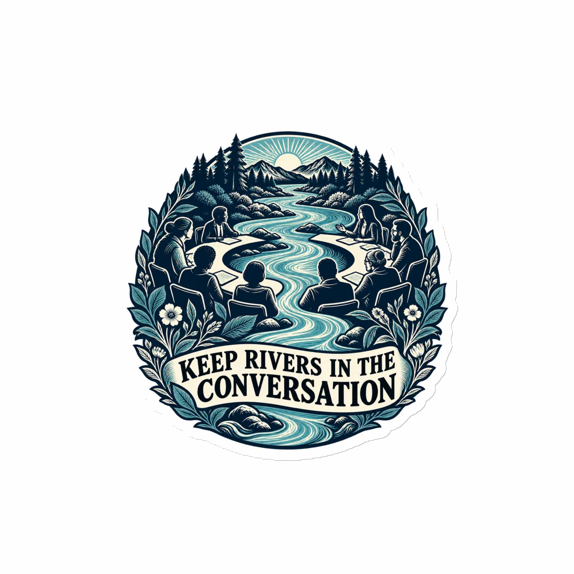 Die-Cut Magnet: Keep rivers in the conversation