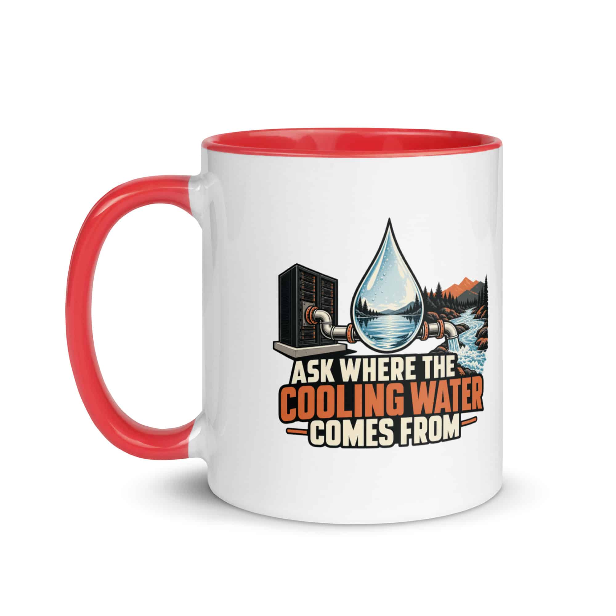 Color Inside Coffee Mug: Ask where the cooling water comes from