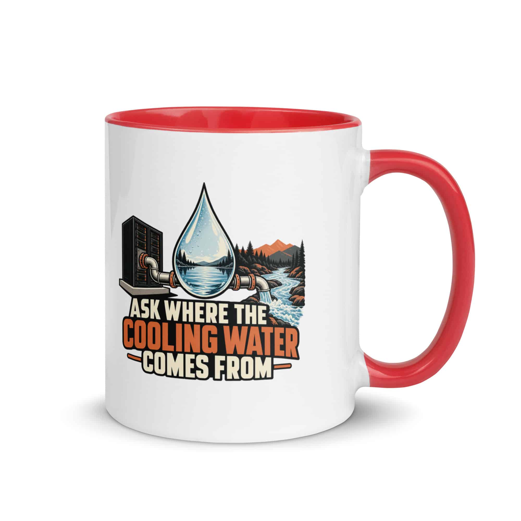Color Inside Coffee Mug: Ask where the cooling water comes from