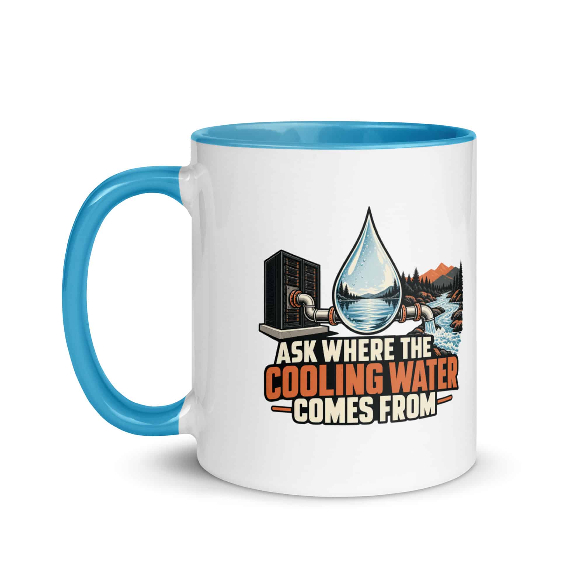 Color Inside Coffee Mug: Ask where the cooling water comes from