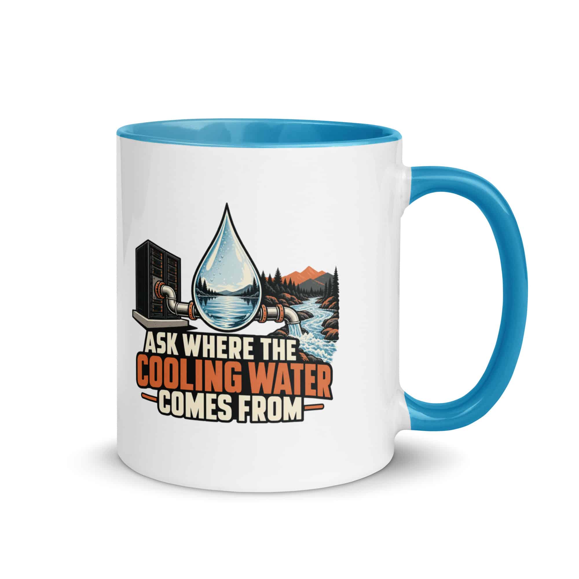 Color Inside Coffee Mug: Ask where the cooling water comes from