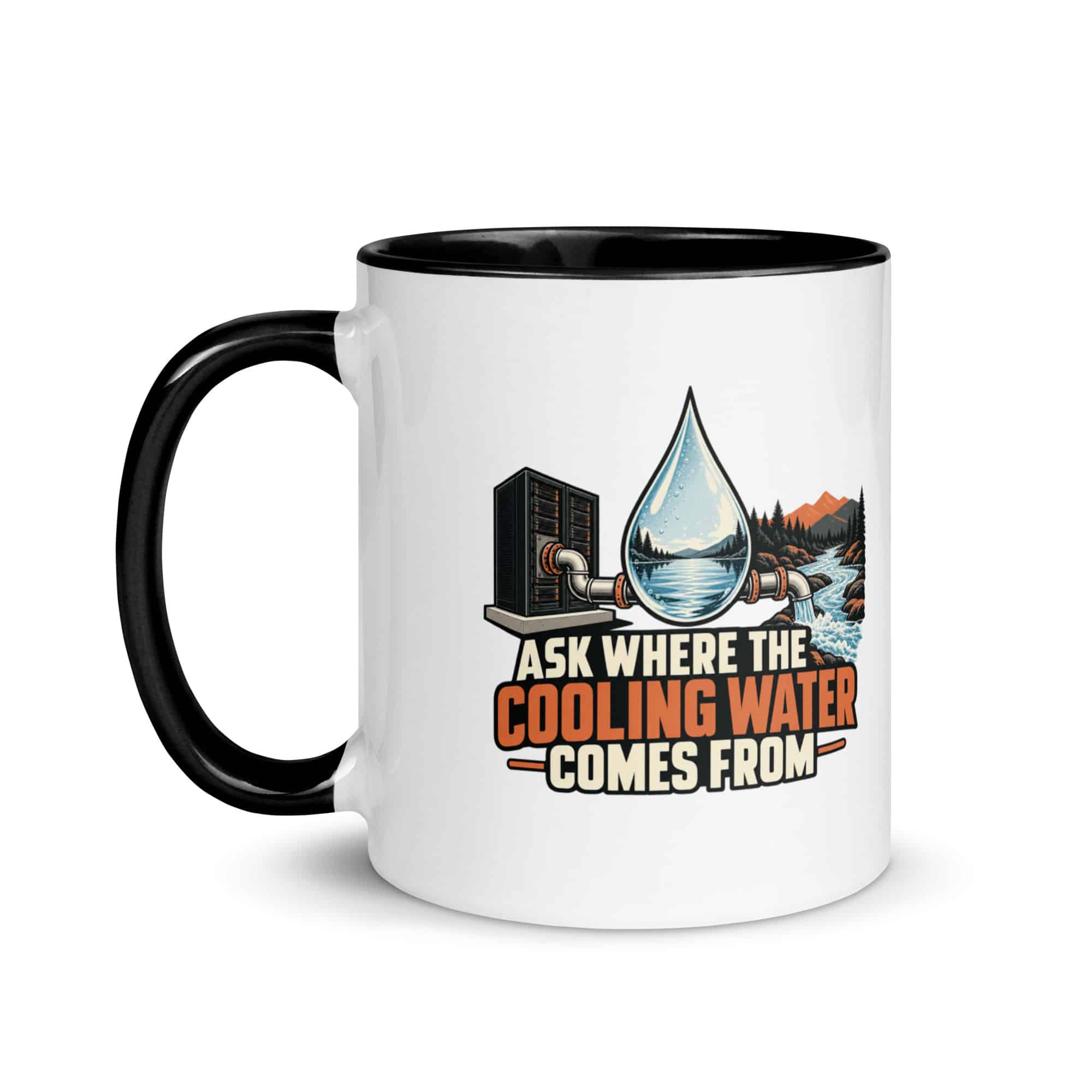 Color Inside Coffee Mug: Ask where the cooling water comes from