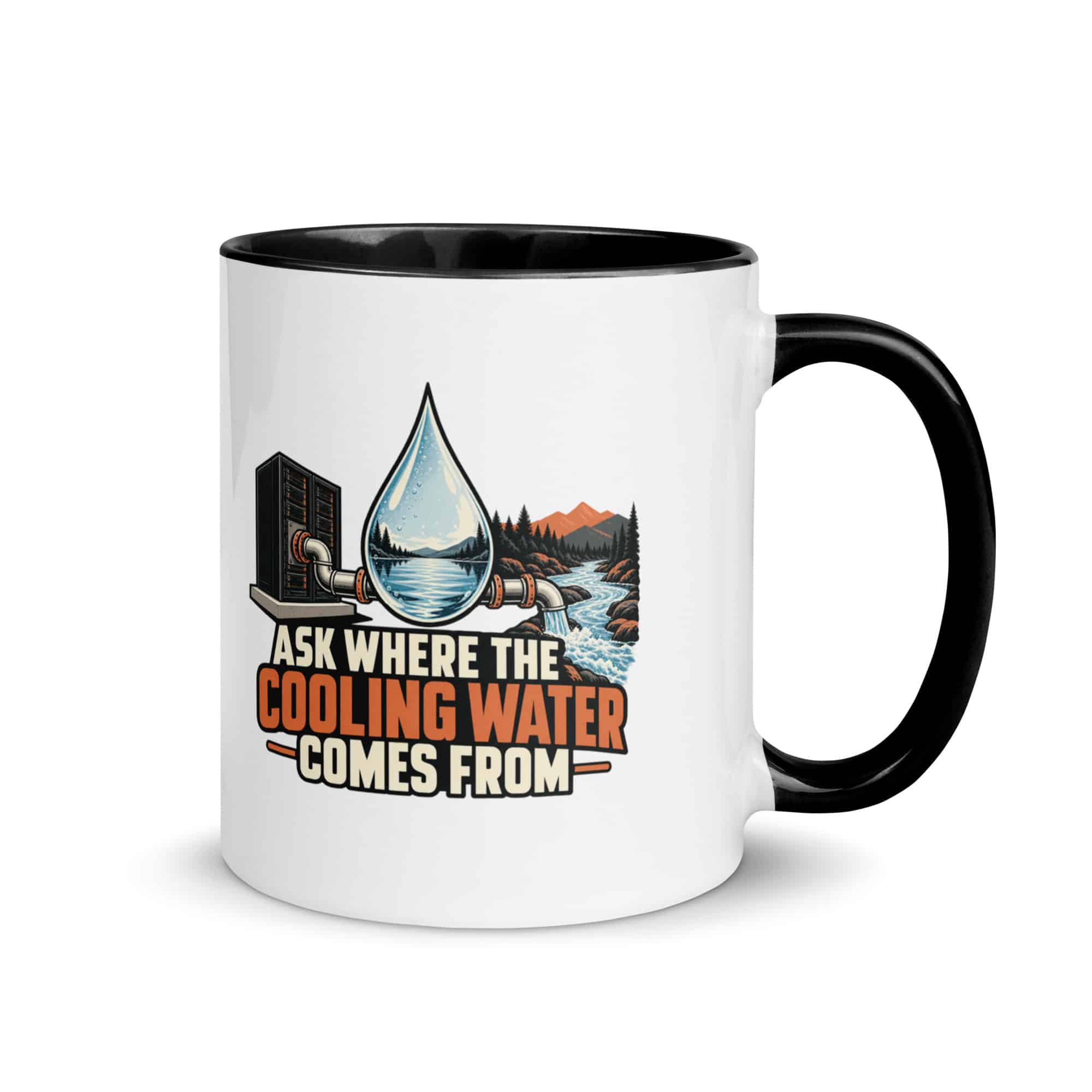 Color Inside Coffee Mug: Ask where the cooling water comes from