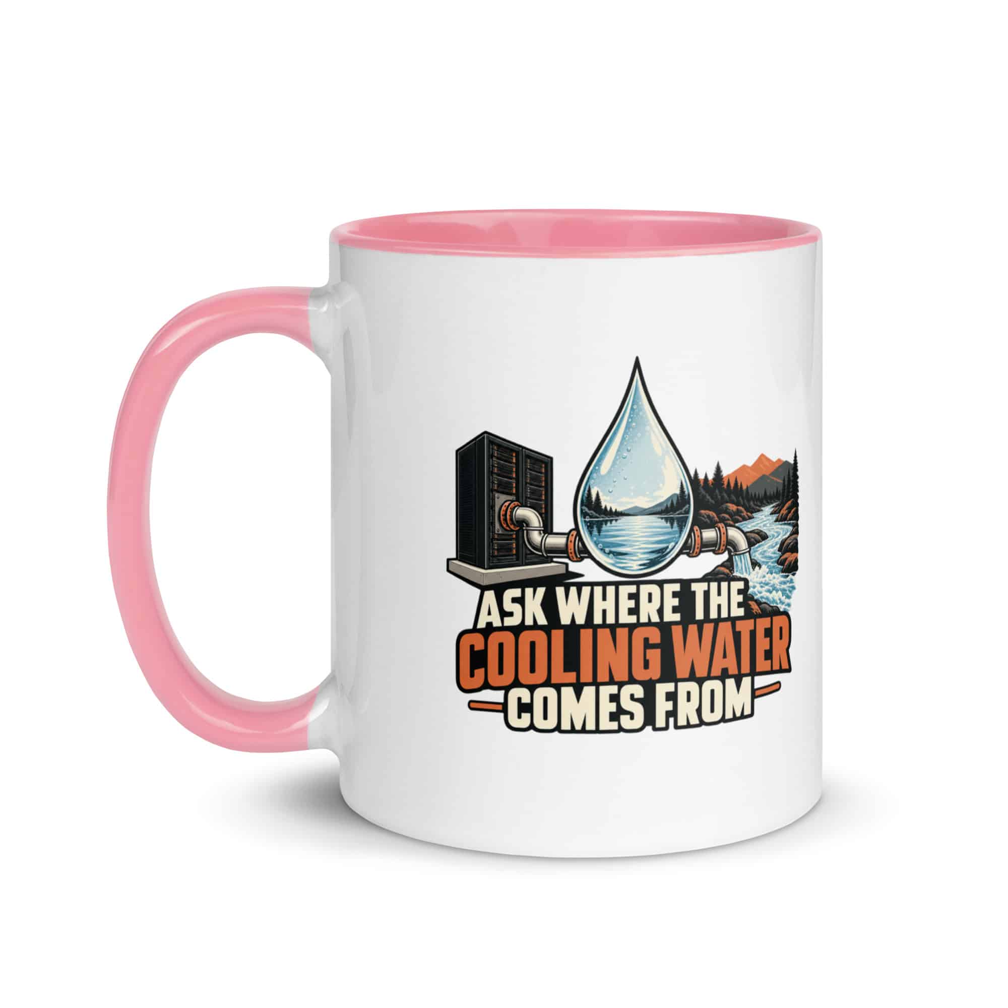 Color Inside Coffee Mug: Ask where the cooling water comes from