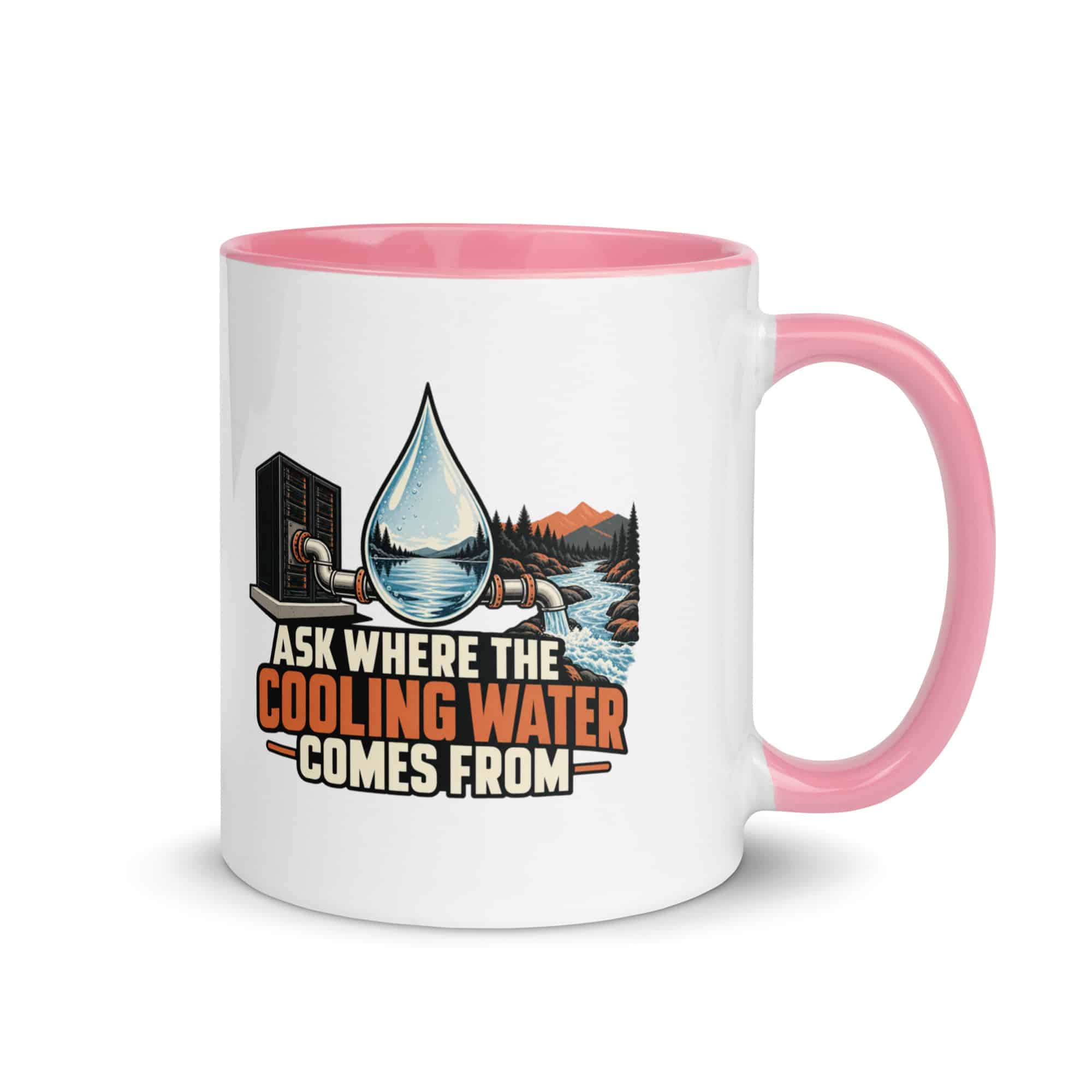 Color Inside Coffee Mug: Ask where the cooling water comes from
