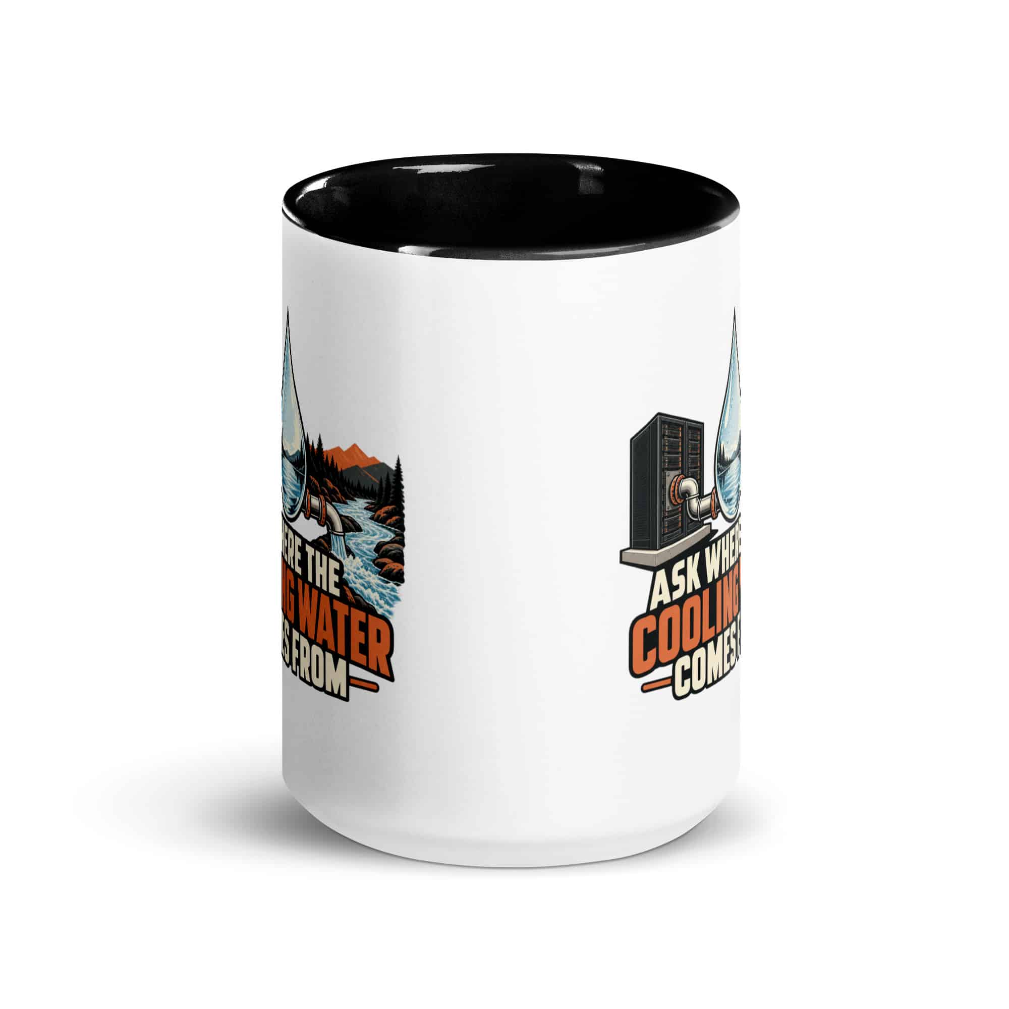 Color Inside Coffee Mug: Ask where the cooling water comes from