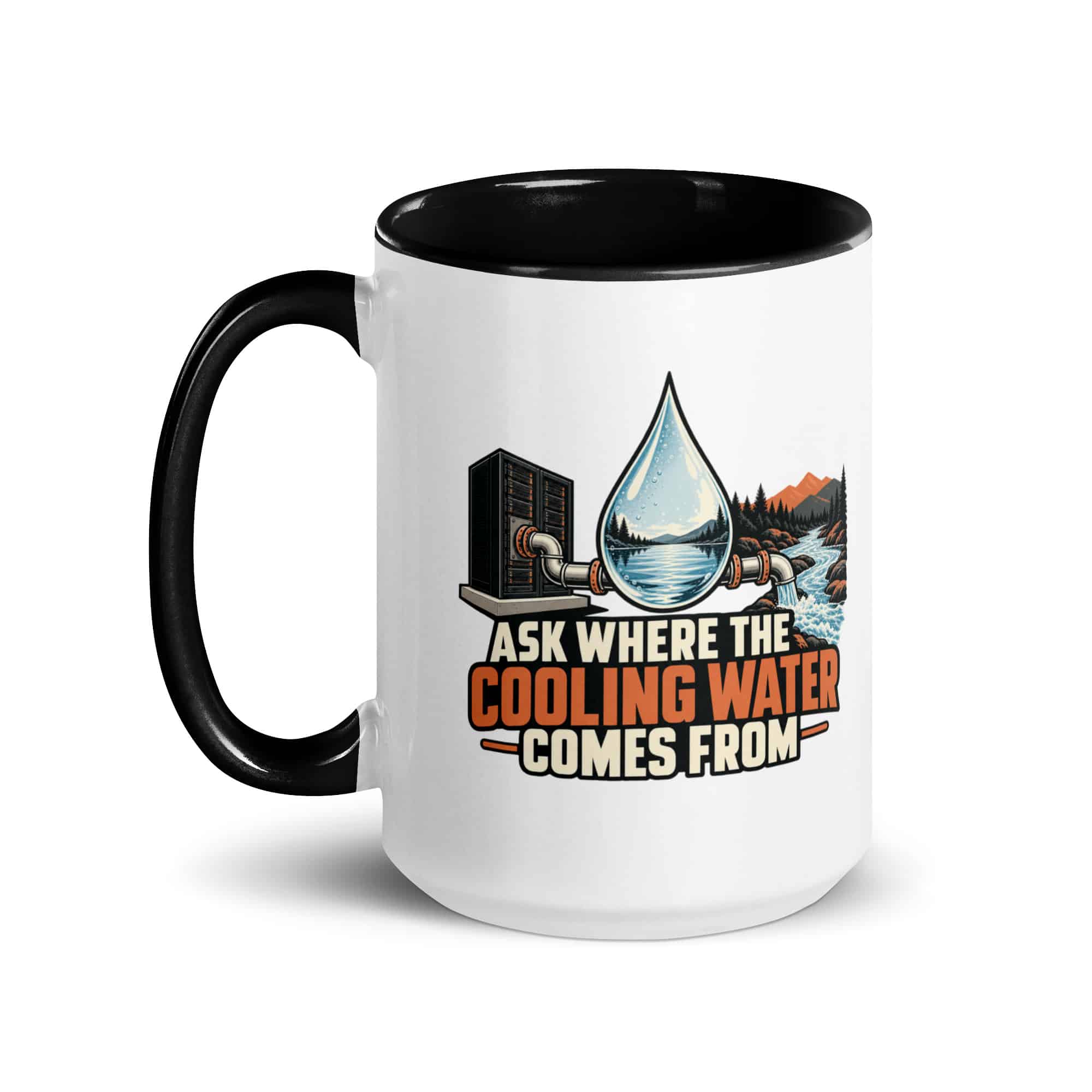 Color Inside Coffee Mug: Ask where the cooling water comes from
